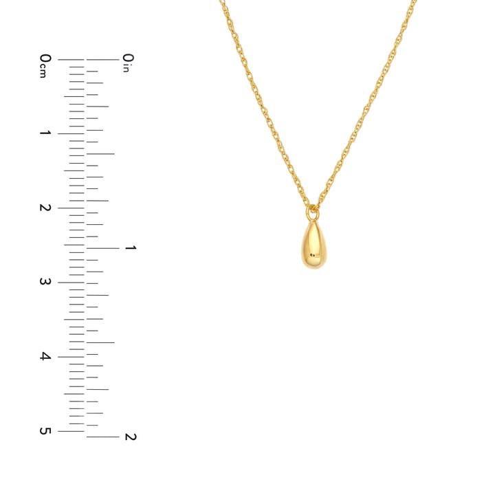 18" TEARDROP PENDANT NECKLACE | 14K YELLOW GOLD | MF045277-14Y - Brownlee Jewelers