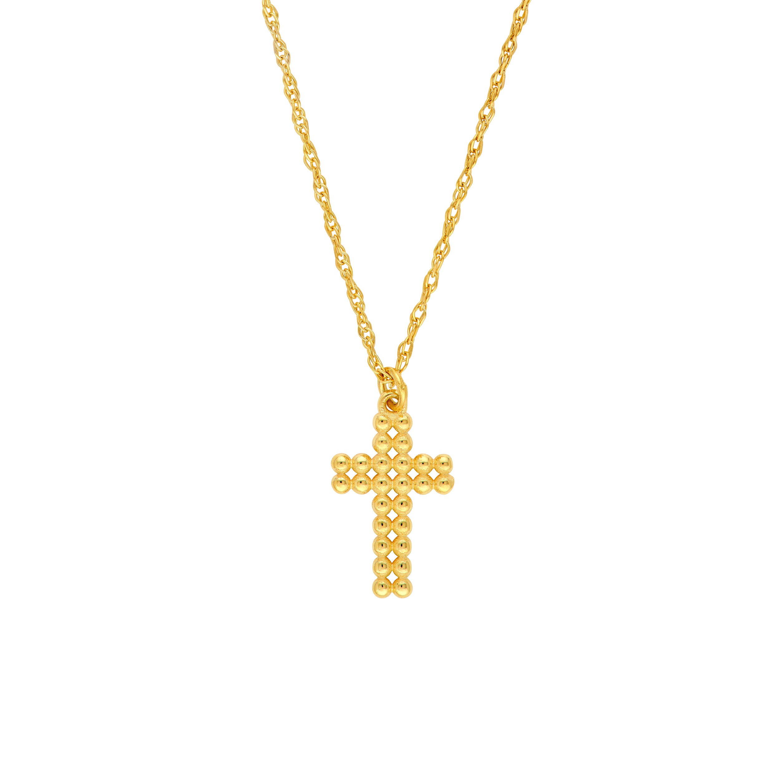18" 3D CROSS NECKLACE | 14K YELLOW GOLD | MF045508-14Y - Brownlee Jewelers