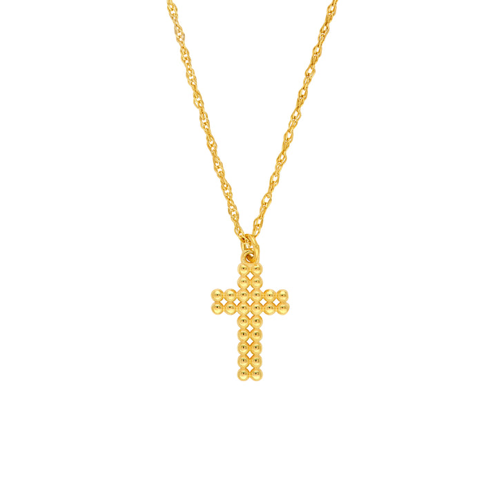 18" 3D CROSS NECKLACE | 14K YELLOW GOLD | MF045508-14Y - Brownlee Jewelers