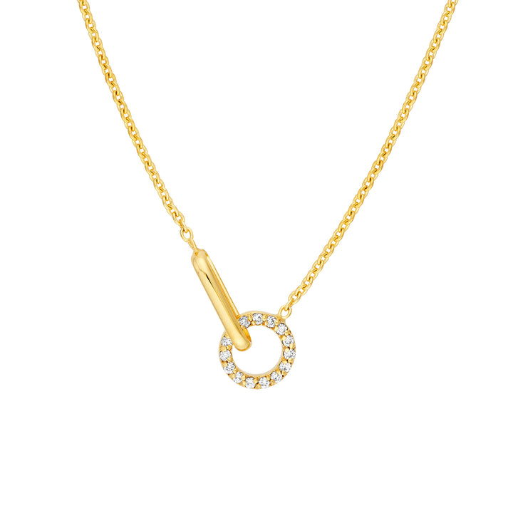 18" OVAL ROUND LINK DIAMOND NECKLACE | 14K YELLOW GOLD | MF045700-14Y - Brownlee Jewelers