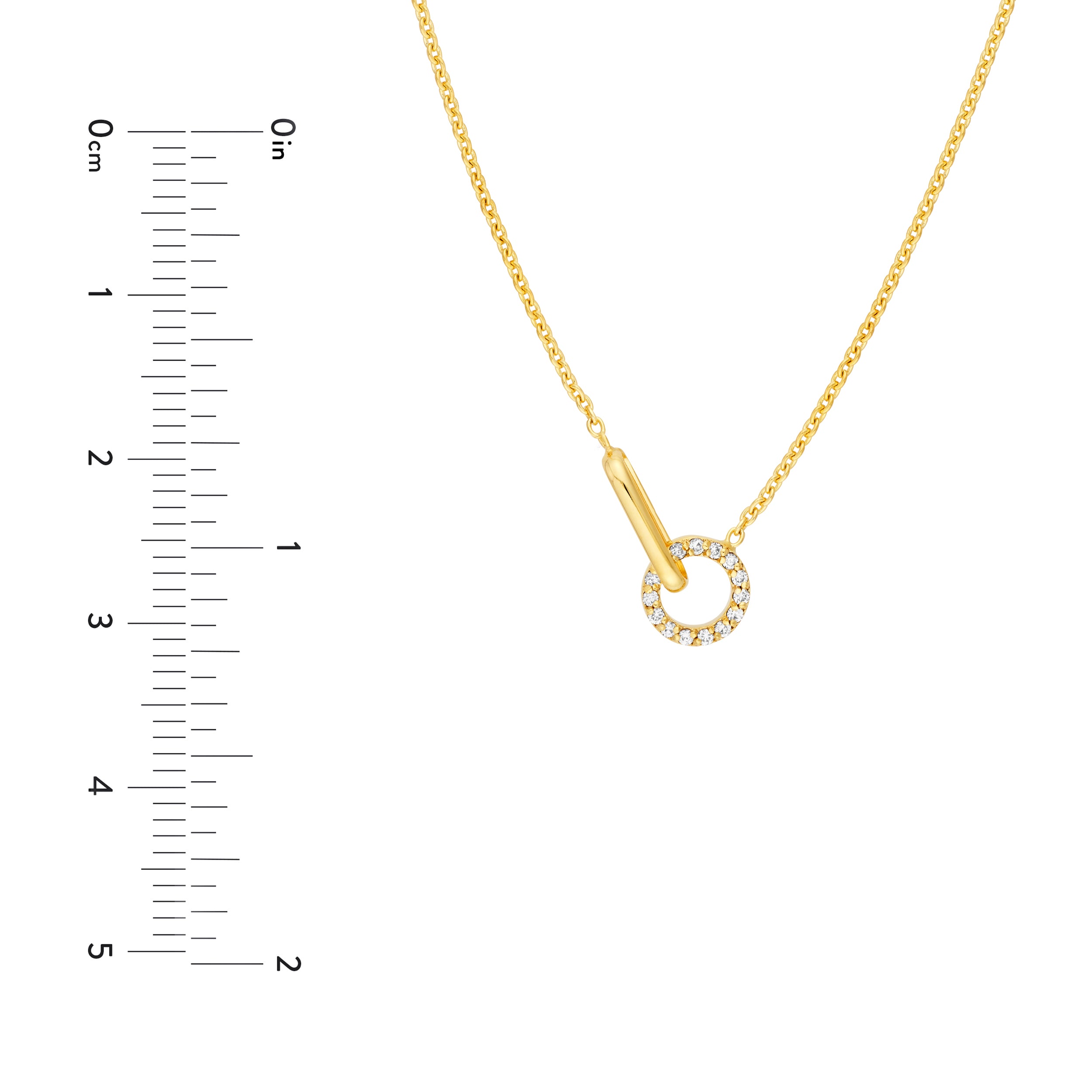 18" OVAL ROUND LINK DIAMOND NECKLACE | 14K YELLOW GOLD | MF045700-14Y - Brownlee Jewelers