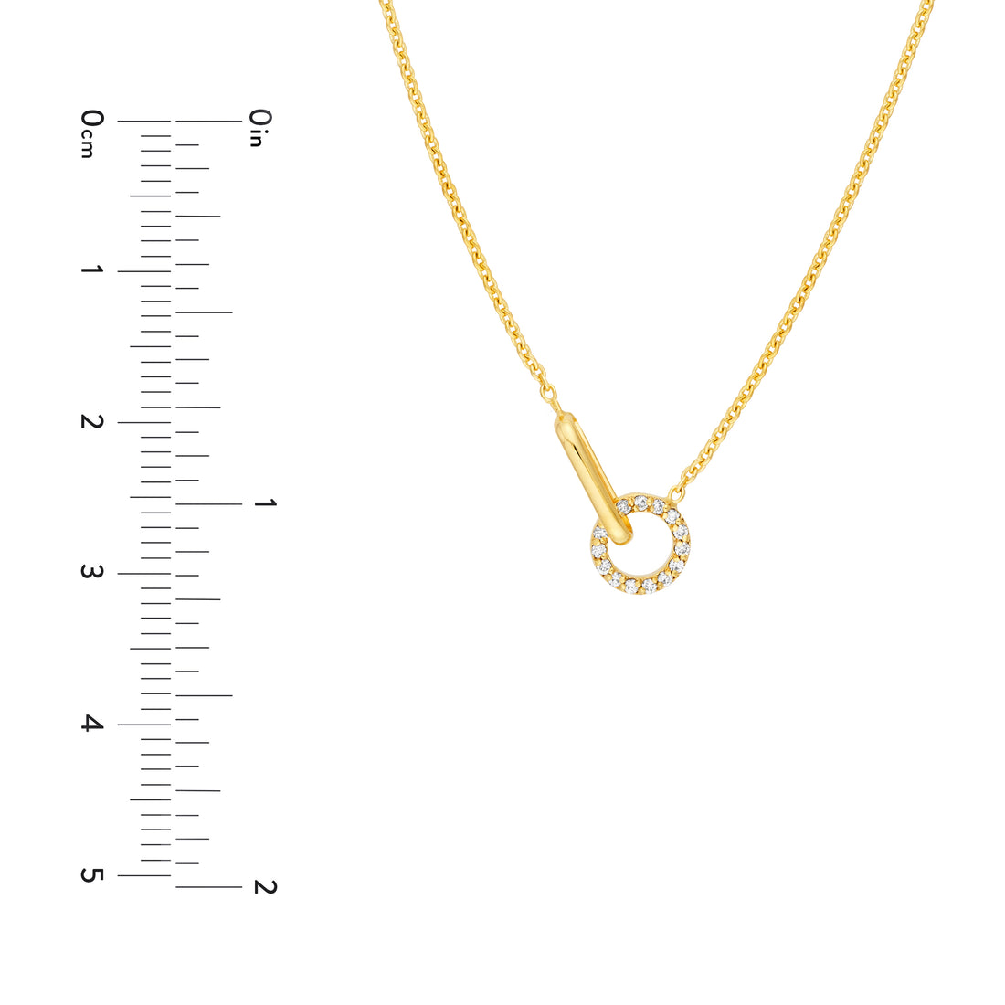 18" OVAL ROUND LINK DIAMOND NECKLACE | 14K YELLOW GOLD | MF045700-14Y - Brownlee Jewelers