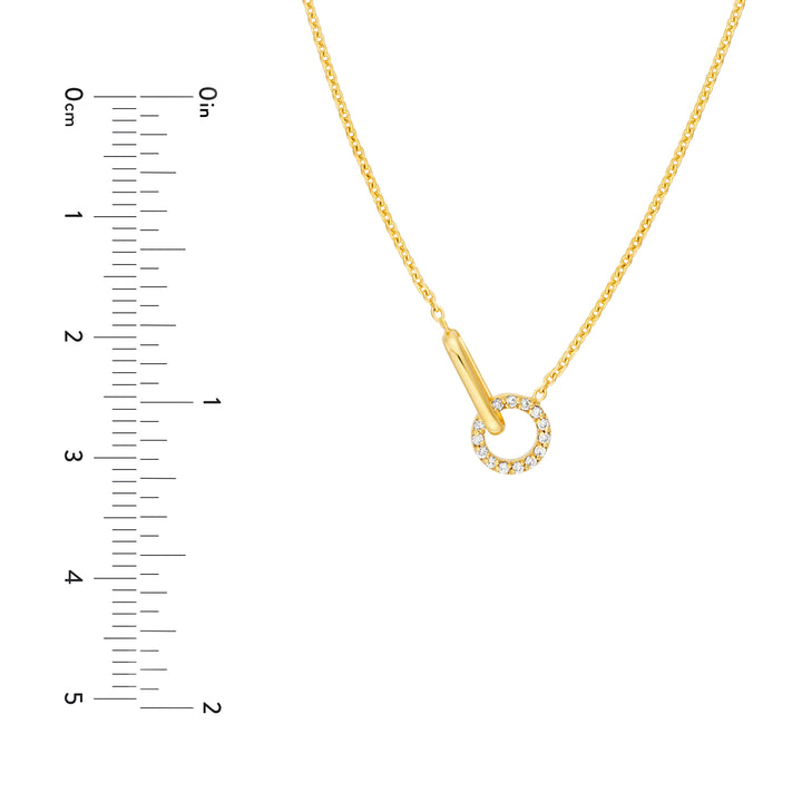 18" OVAL ROUND LINK DIAMOND NECKLACE | 14K YELLOW GOLD | MF045700-14Y - Brownlee Jewelers