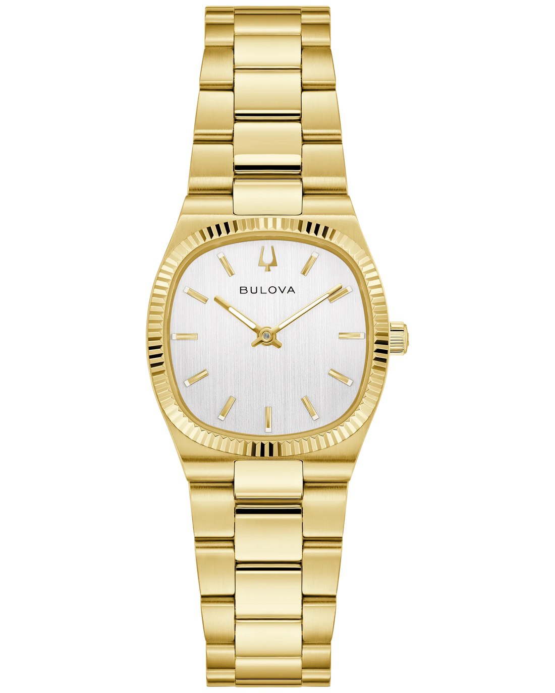 Bulova Super Seville Mini Gold-Tone Stainless Steel Watch with Silver Dial