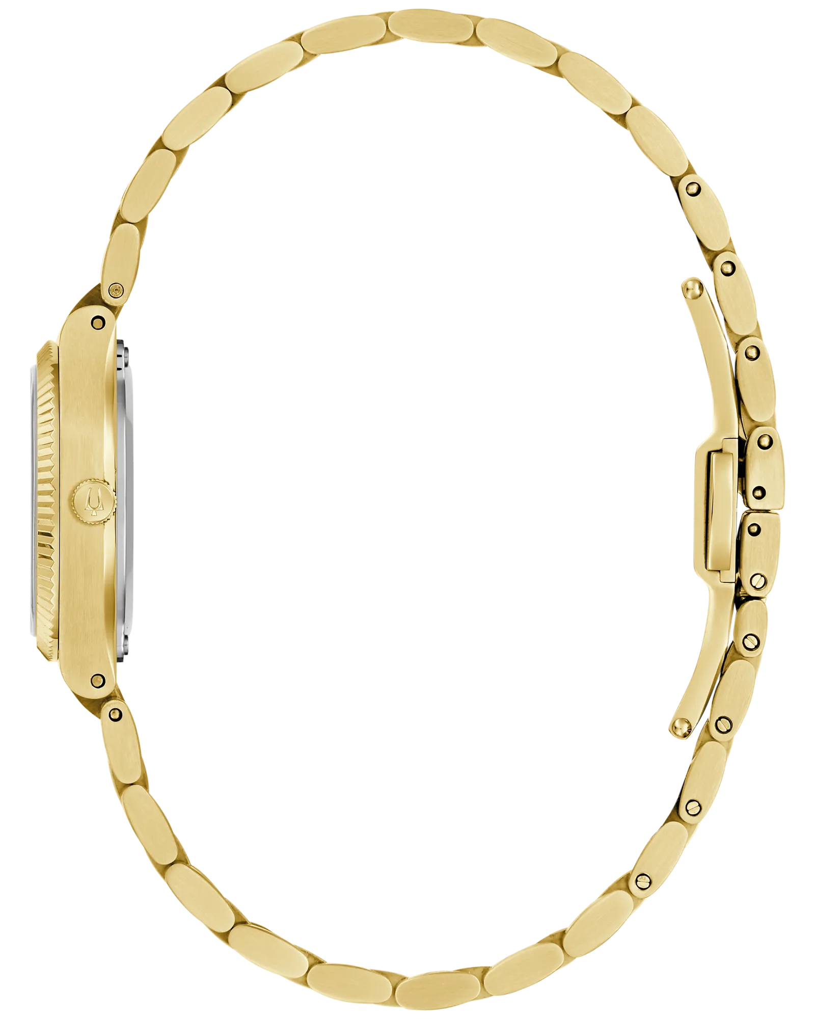 Bulova Super Seville Mini Gold-Tone Stainless Steel Watch with Silver Dial