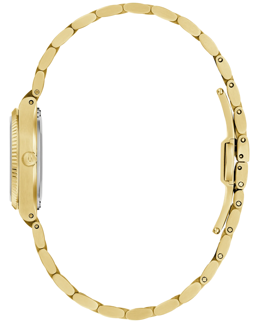 Bulova Super Seville Mini Gold-Tone Stainless Steel Watch with Silver Dial