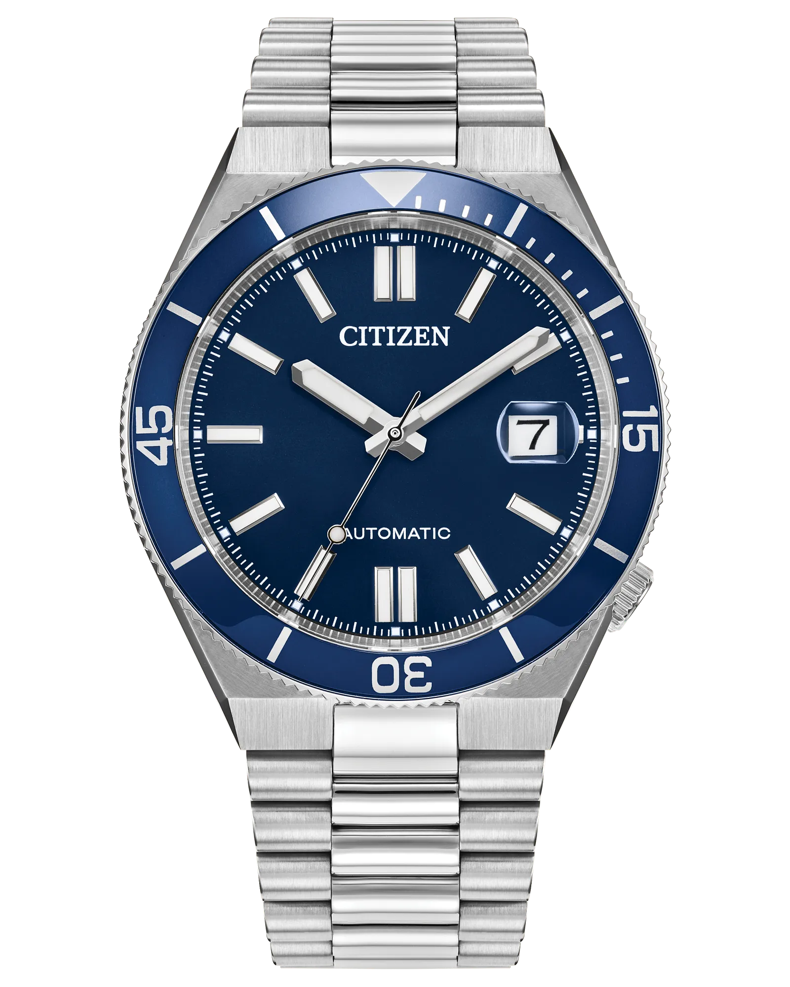 Citizen Tsuyosa Shore | Automatic Blue Dial Watch | Stainless Steel | WR100 Bracelet Watch | Men’s Sport Design - Brownee Jewelers