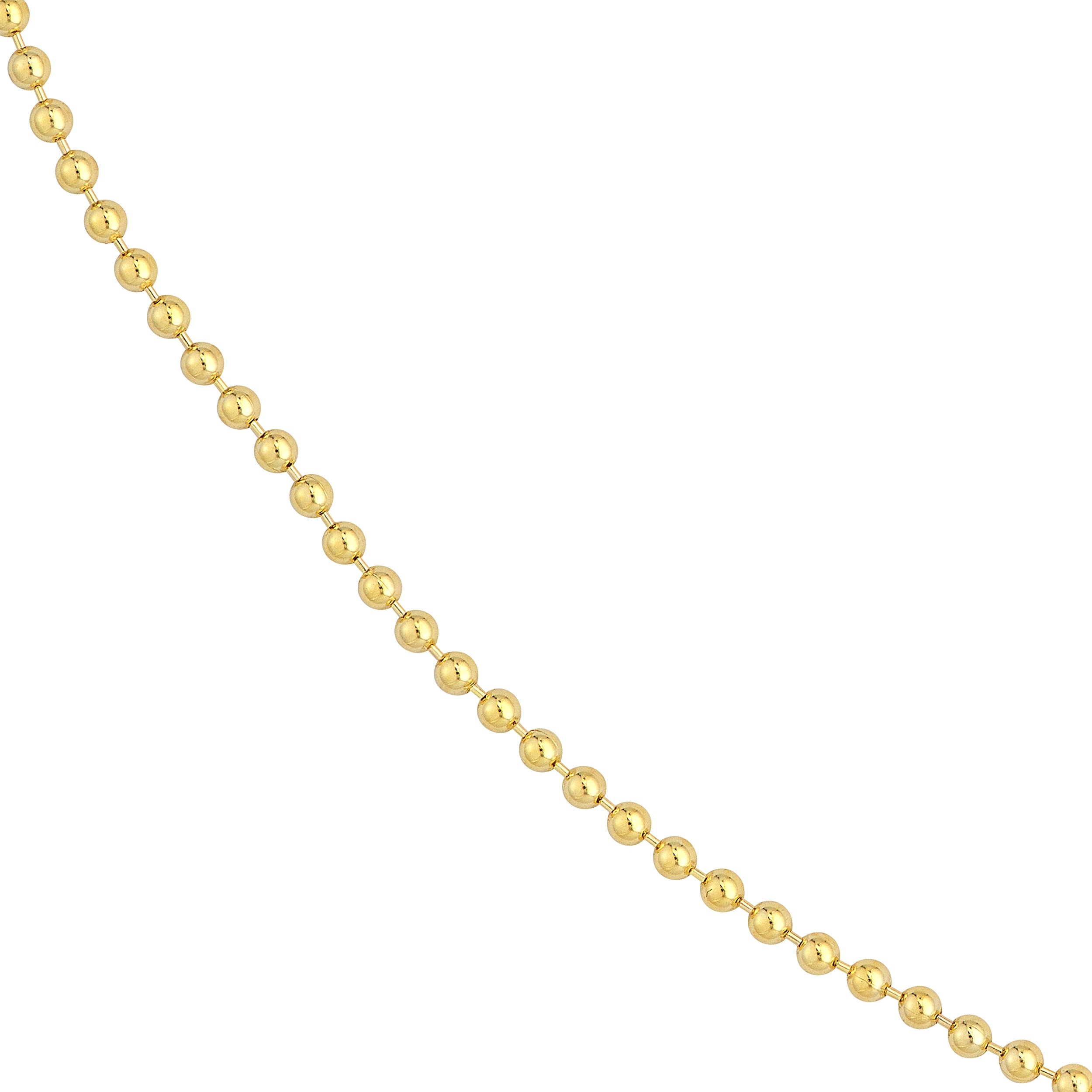 18" 2MM BEAD CHAIN NECKLACE | 14K YELLOW GOLD | MZ000165-14Y - Brownlee Jewelers