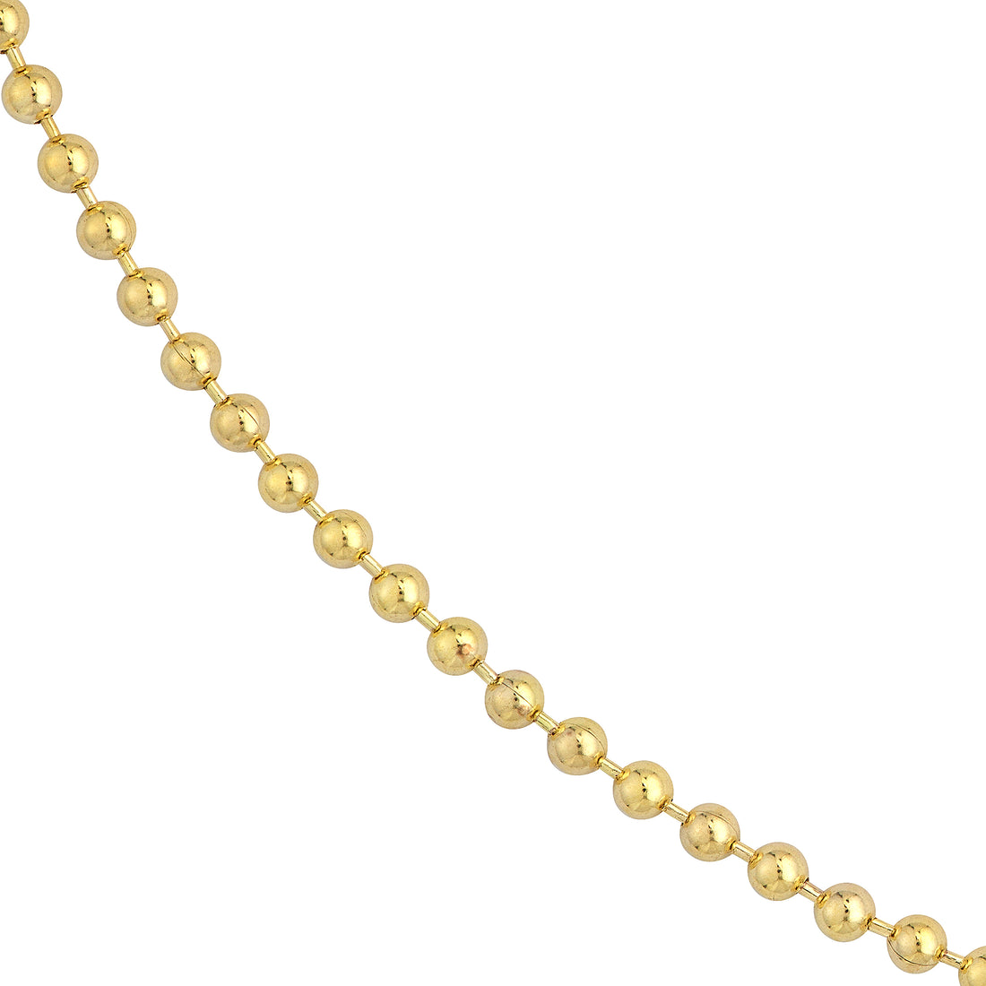 7.5" 3MM BEAD CHAIN BRACELET | 14K YELLOW GOLD | MZ000175-14Y - Brownlee Jewelers