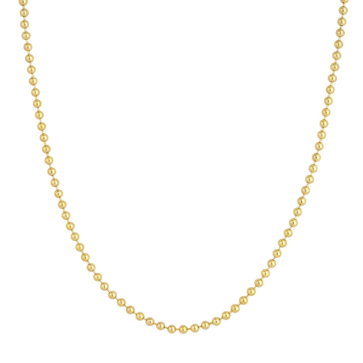 20" 3MM BEAD CHAIN NECKLACE | 14K YELLOW GOLD | MZ000175-14Y - Brownlee Jewelers