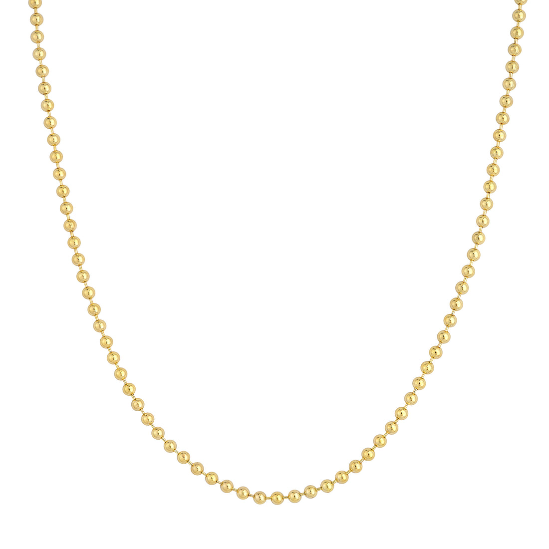 7.5" 3MM BEAD CHAIN BRACELET | 14K YELLOW GOLD | MZ000175-14Y - Brownlee Jewelers