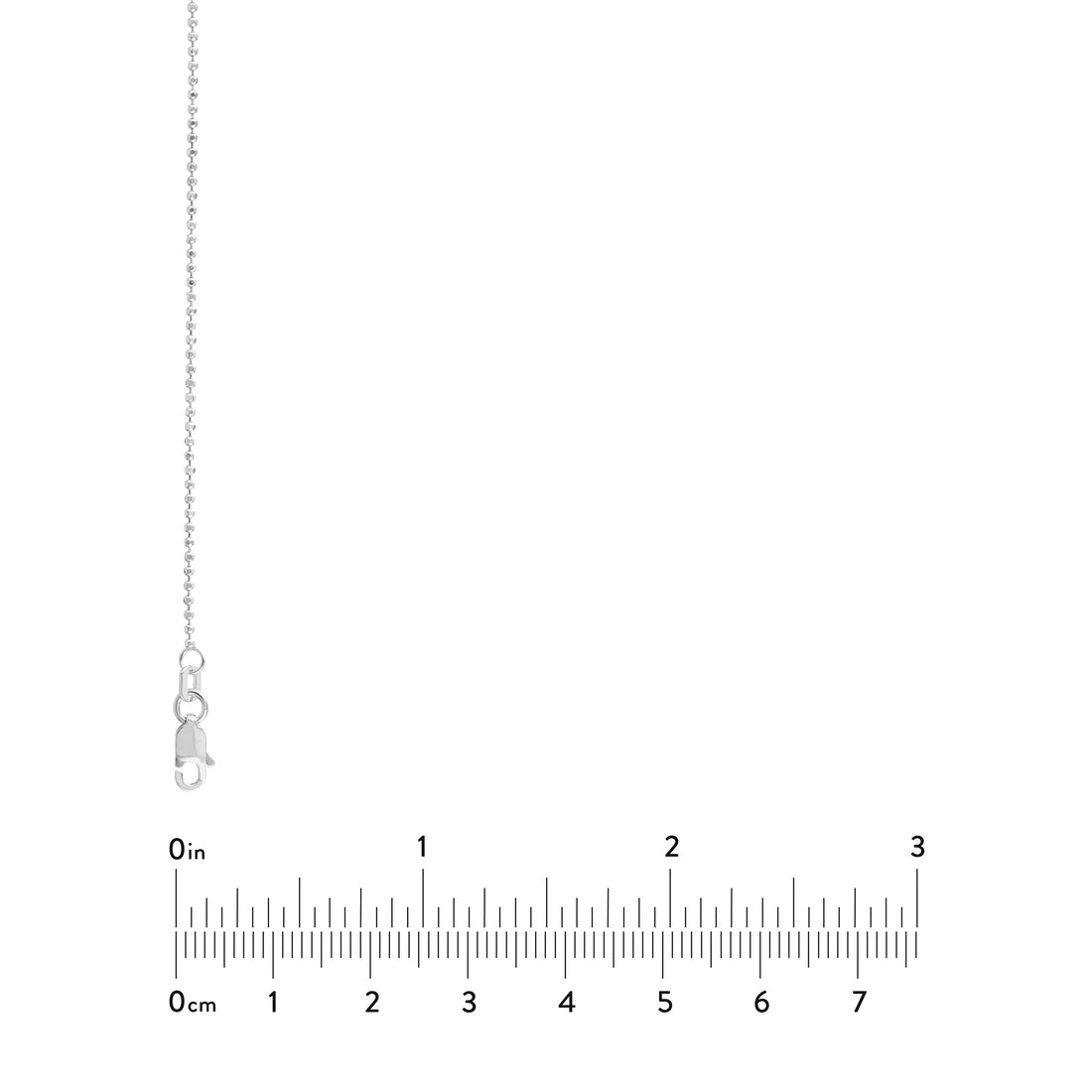 18" 1.2MM DIAMOND-CUT BEAD CHAIN NECKLACE | 14K WHITE GOLD | MZ000239-14B - Brownlee Jewelers