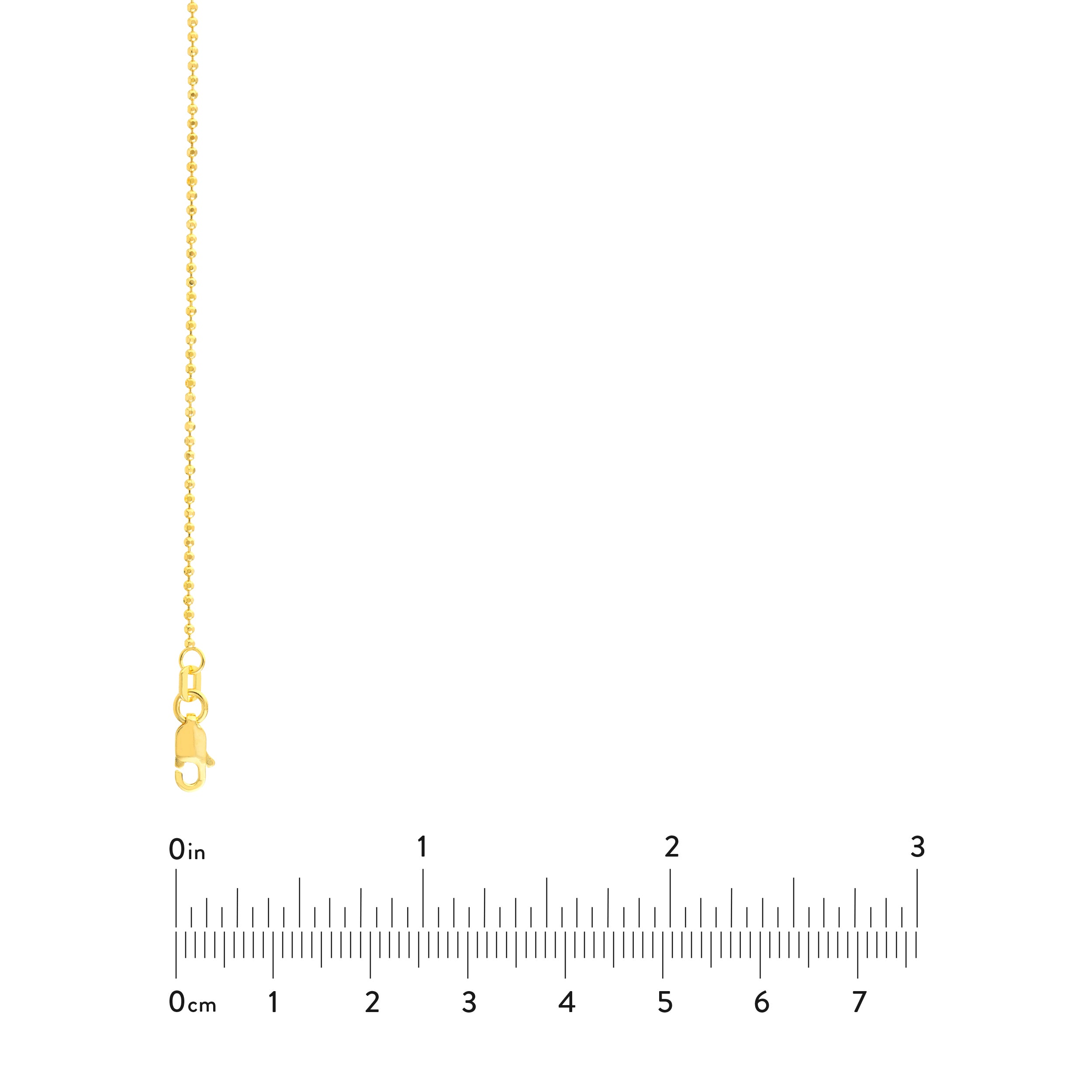 18" 1.2MM DIAMOND-CUT BEAD CHAIN NECKLACE | 14K YELLOW GOLD | MZ000239-14Y - Brownlee Jewelers