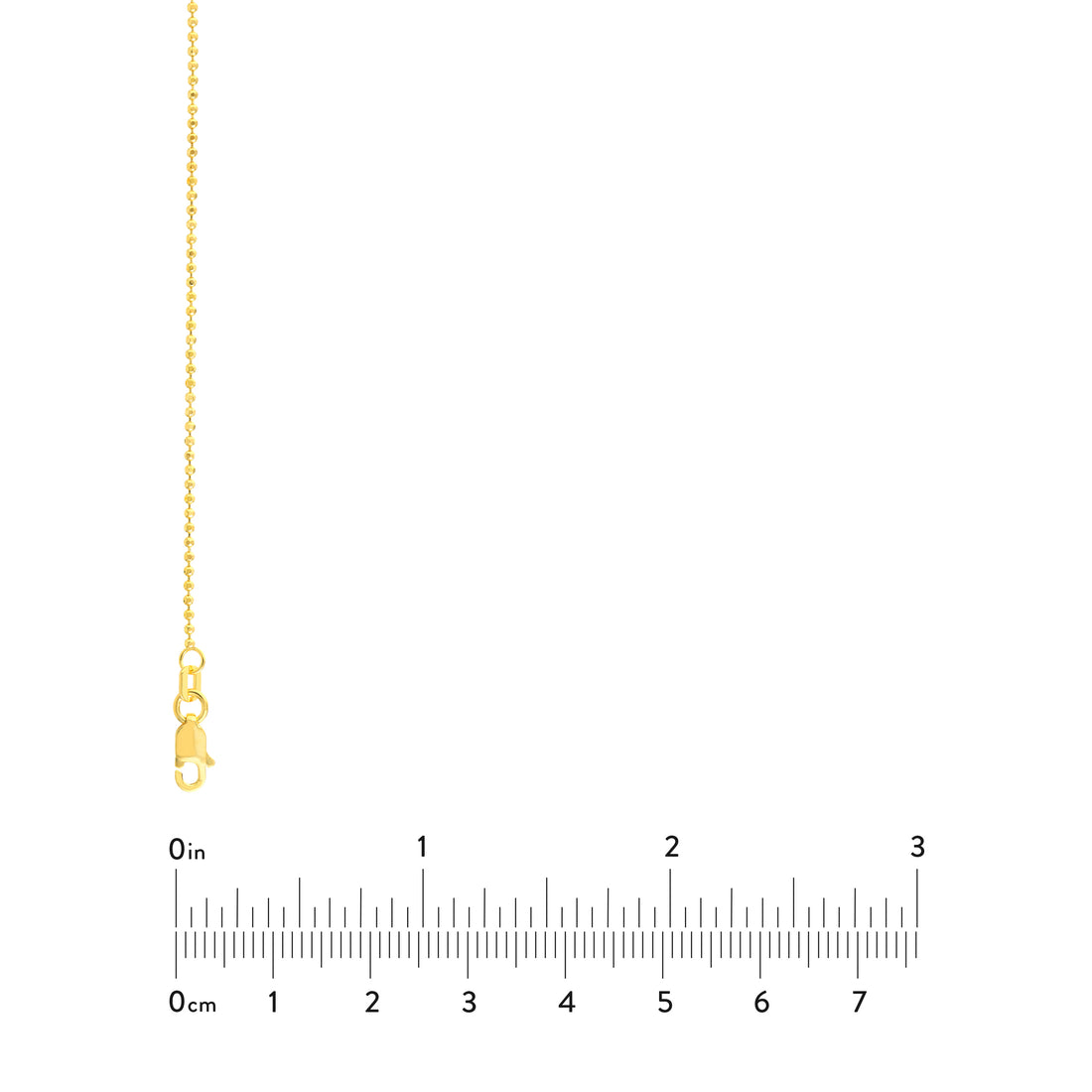 20" 1.2MM DIAMOND-CUT BEAD CHAIN NECKLACE | 14K YELLOW GOLD | MZ000239-14Y - Brownlee Jewelers