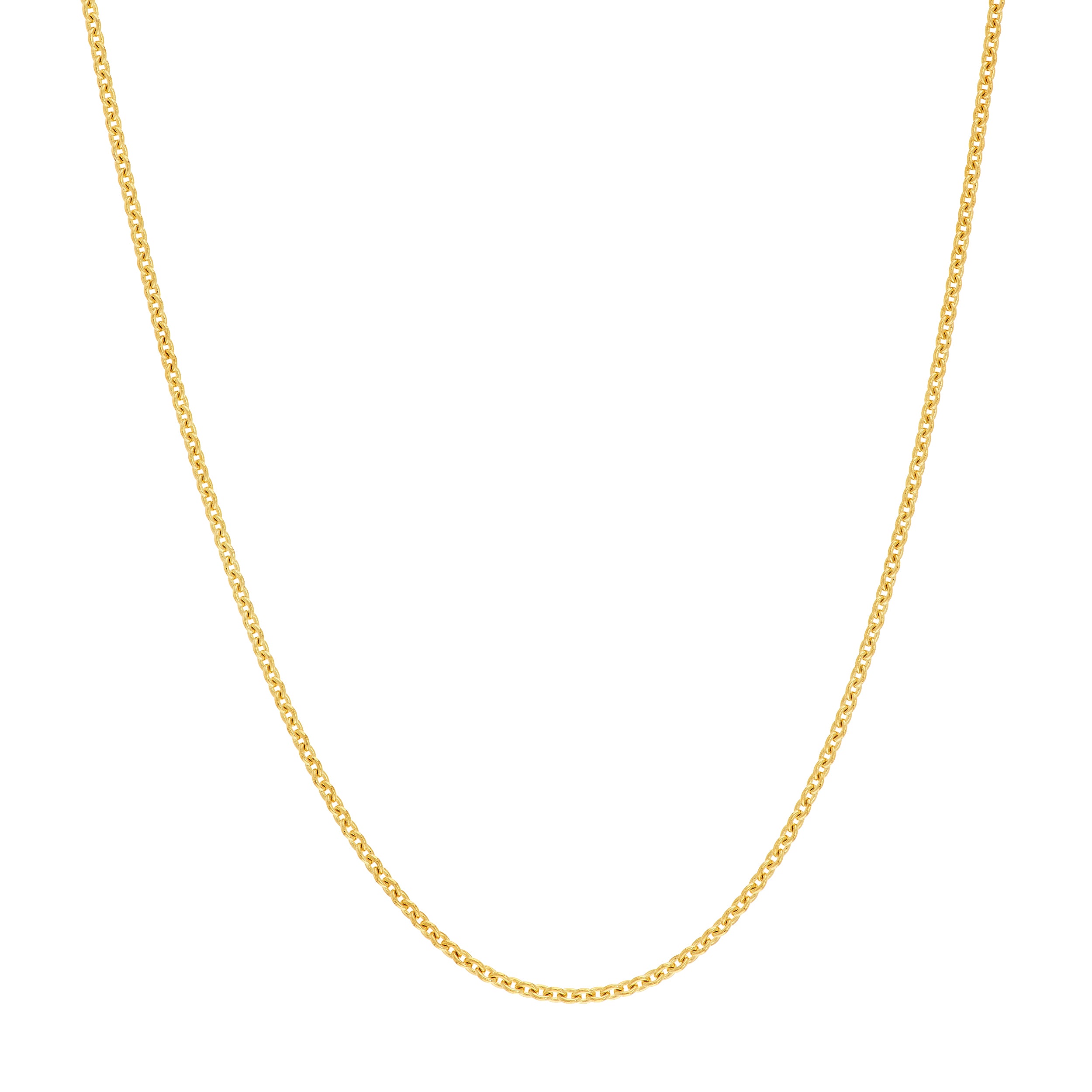 18" 0.9MM TIGHT CABLE CHAIN NECKLACE | 14K YELLOW GOLD | MZ000330-14Y - Brownlee Jewelers