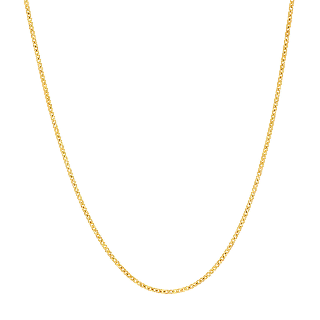 18" 0.9MM TIGHT CABLE CHAIN NECKLACE | 14K YELLOW GOLD | MZ000330-14Y - Brownlee Jewelers