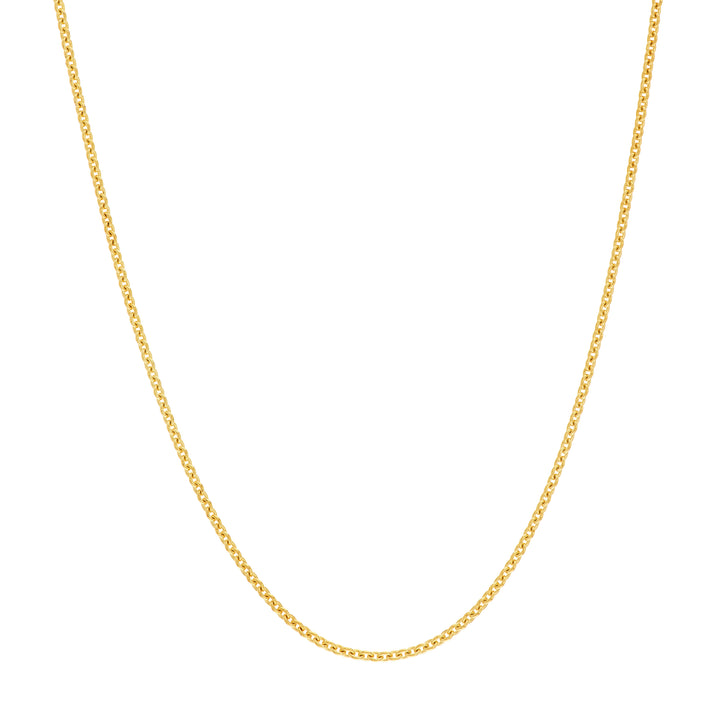 18" 0.9MM TIGHT CABLE CHAIN NECKLACE | 14K YELLOW GOLD | MZ000330-14Y - Brownlee Jewelers