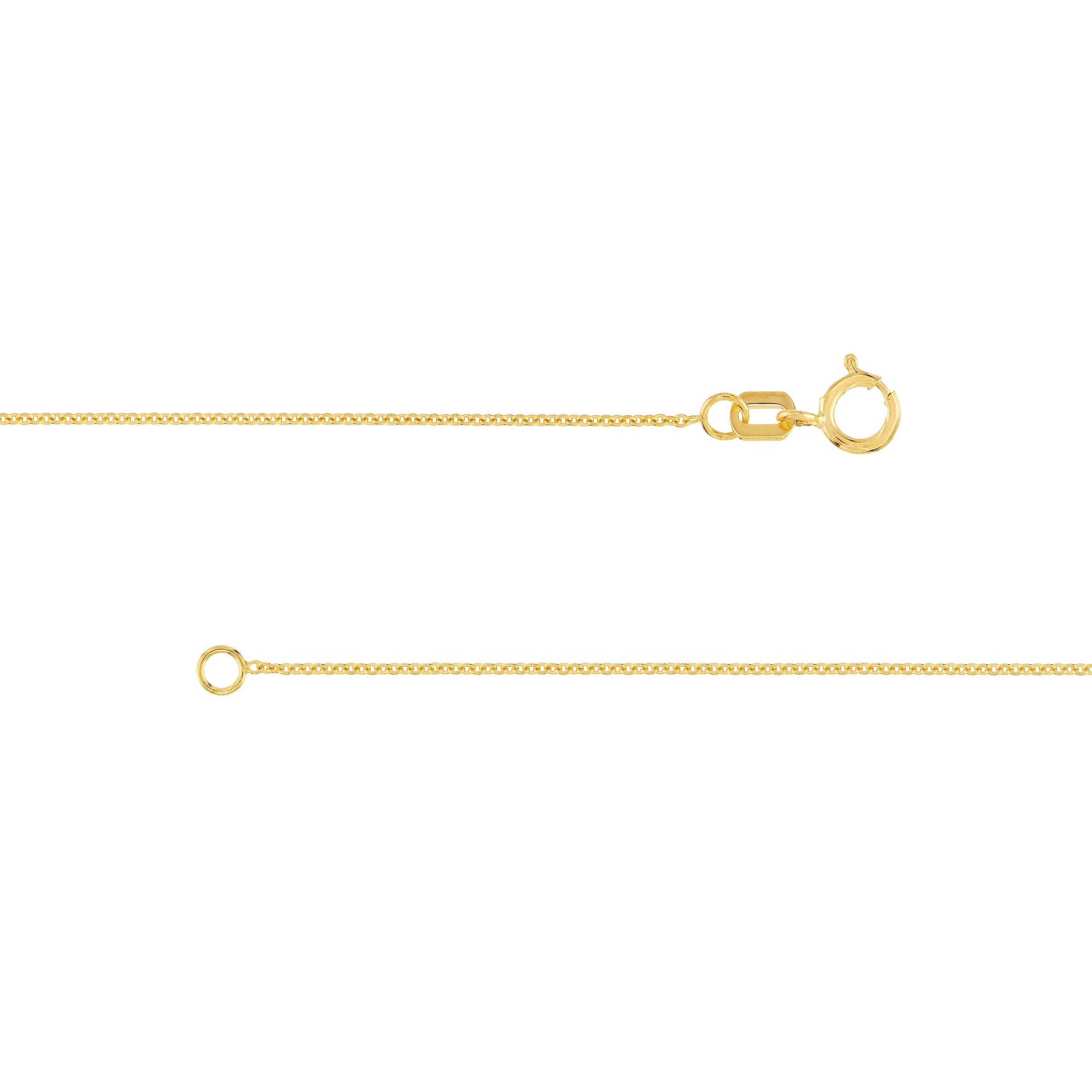 18" 0.9MM TIGHT CABLE CHAIN NECKLACE | 14K YELLOW GOLD | MZ000330-14Y - Brownlee Jewelers