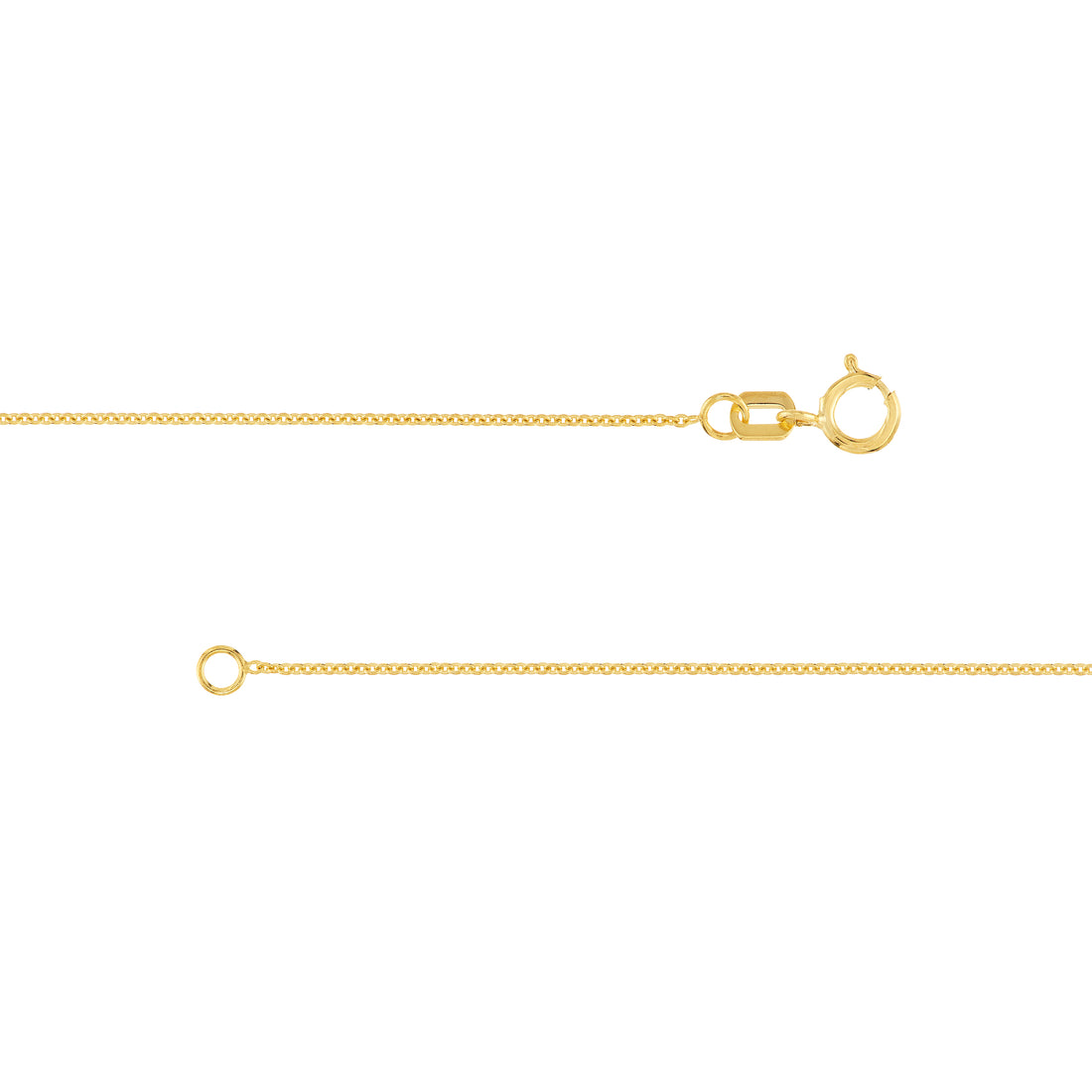18" 0.9MM TIGHT CABLE CHAIN NECKLACE | 14K YELLOW GOLD | MZ000330-14Y - Brownlee Jewelers