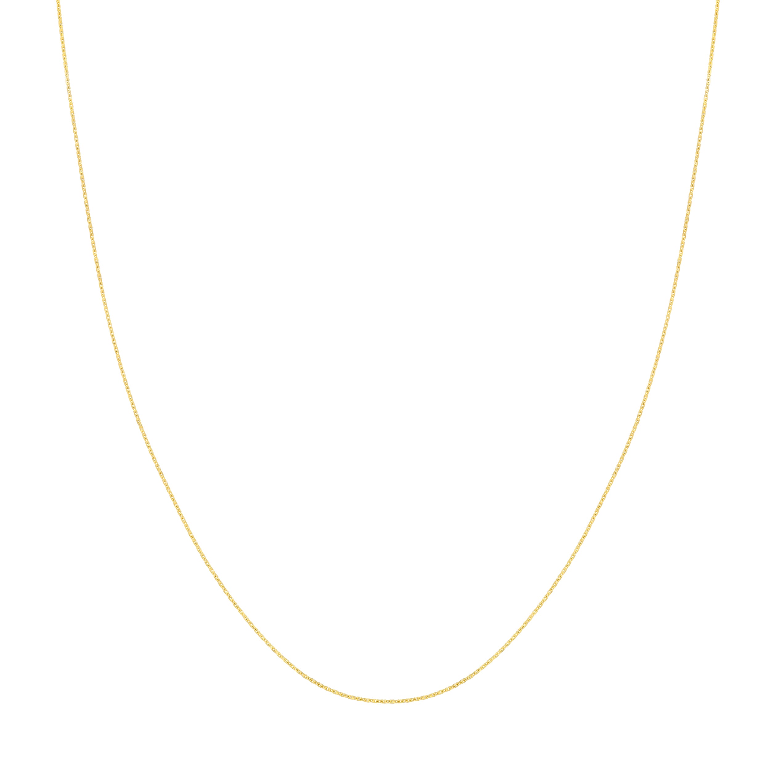 20" 0.9MM TIGHT CABLE CHAIN NECKLACE | 14K YELLOW GOLD | MZ000331-14Y - Brownlee Jewelers