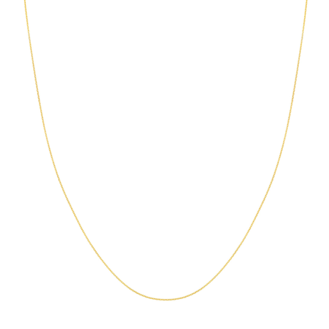 20" 0.9MM TIGHT CABLE CHAIN NECKLACE | 14K YELLOW GOLD | MZ000331-14Y - Brownlee Jewelers