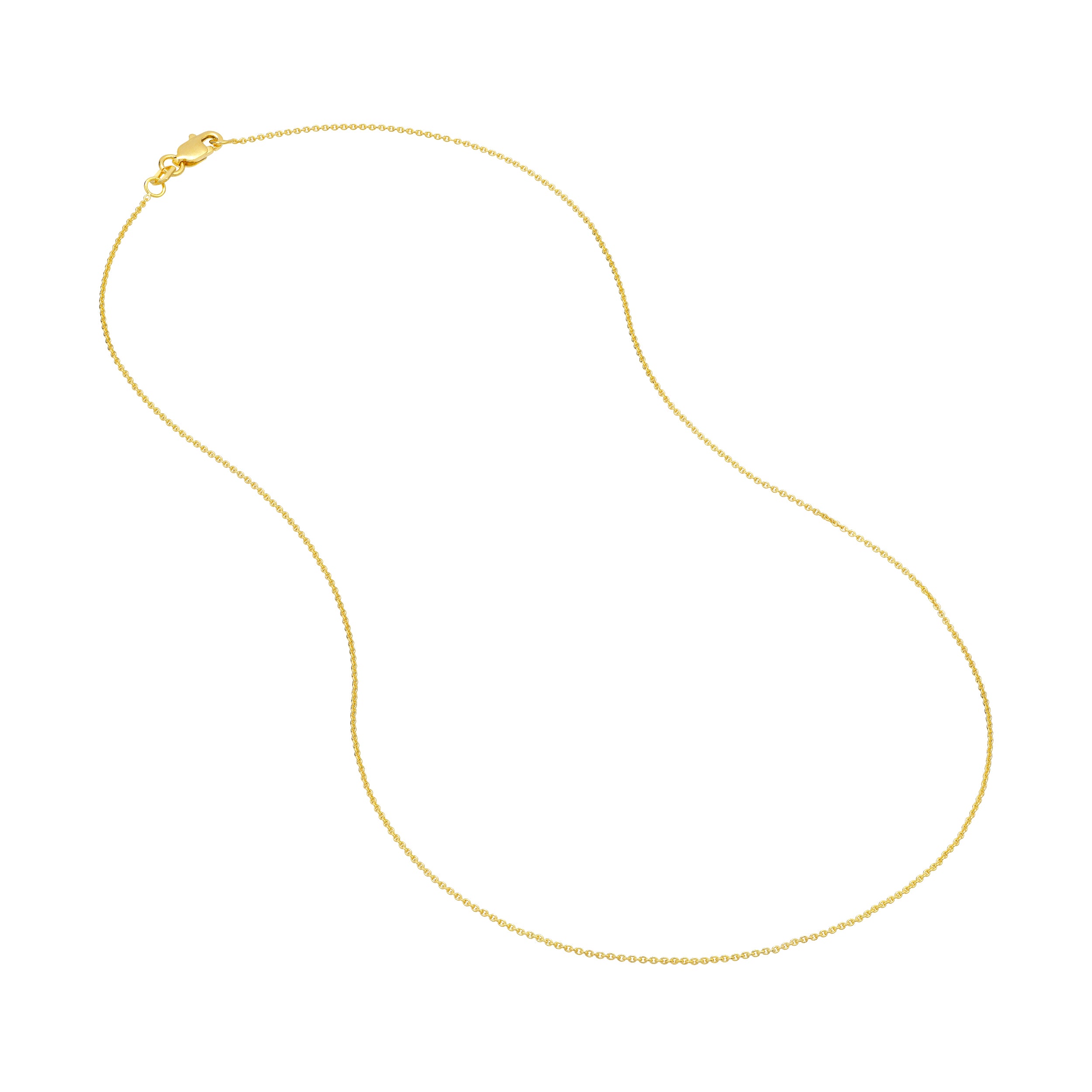 20" 0.9MM TIGHT CABLE CHAIN NECKLACE | 14K YELLOW GOLD | MZ000331-14Y - Brownlee Jewelers