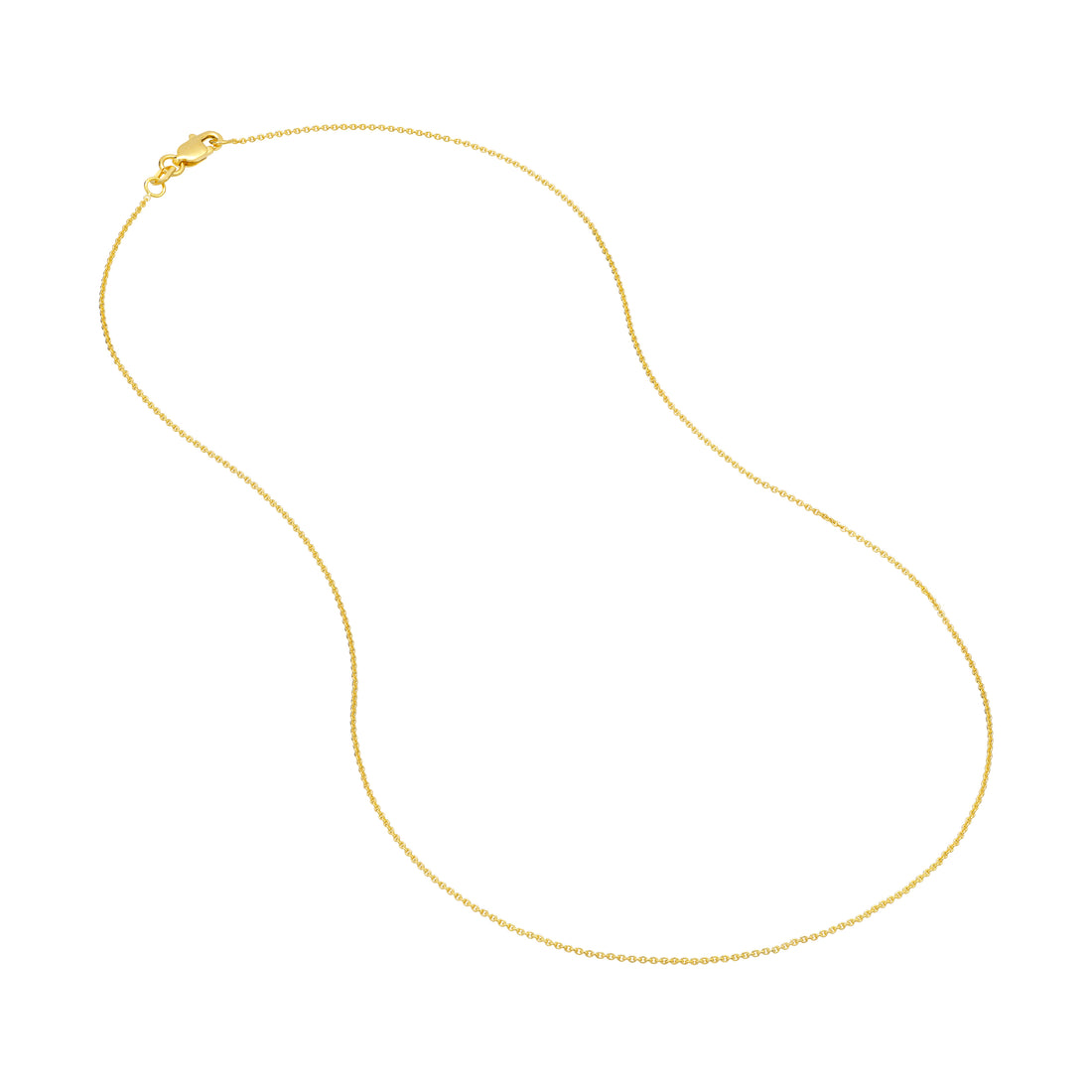 20" 0.9MM TIGHT CABLE CHAIN NECKLACE | 14K YELLOW GOLD | MZ000331-14Y - Brownlee Jewelers