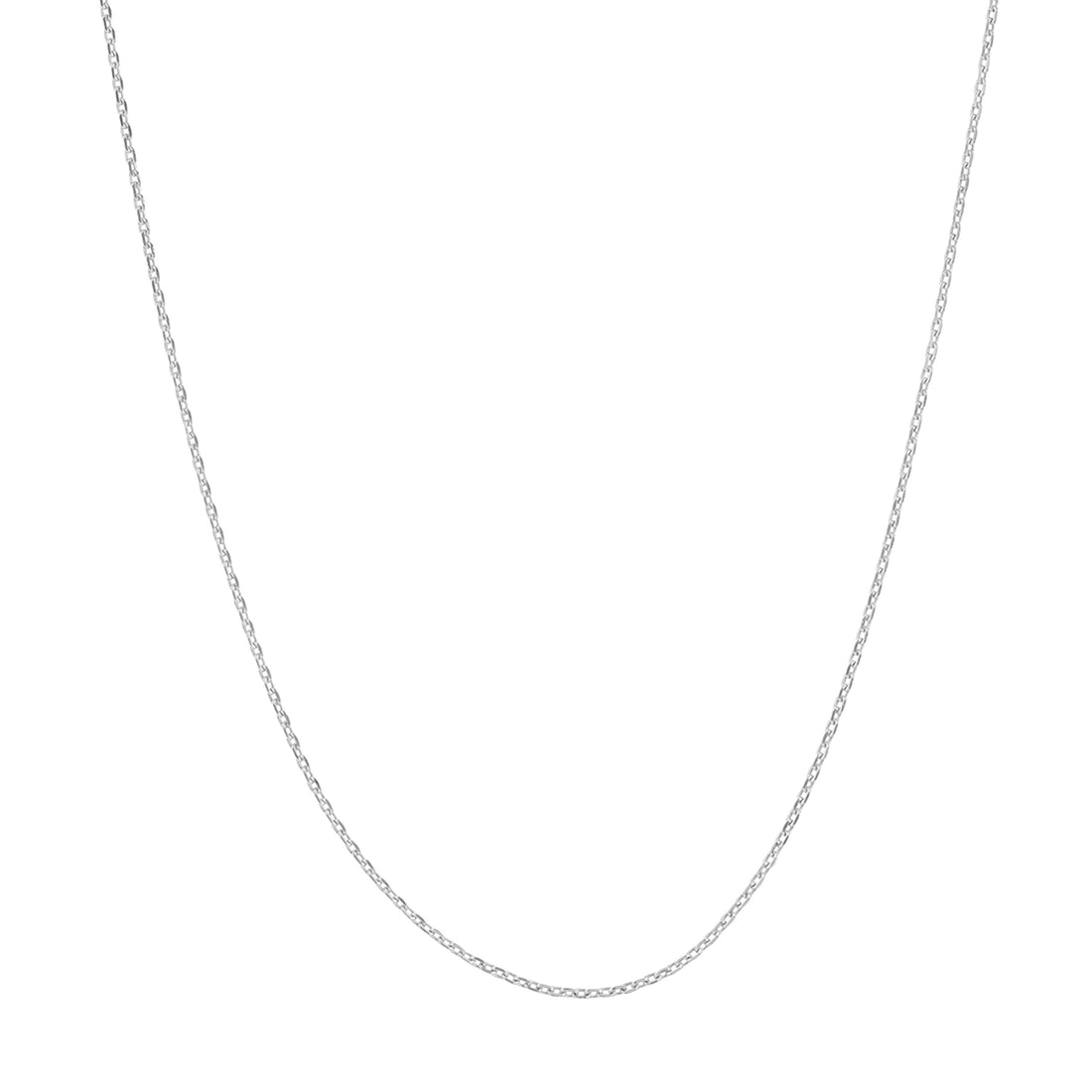 16" 0.65MM DIAMOND-CUT CABLE CHAIN NECKLACE | 10K WHITE GOLD | MZ000369-10B - Brownlee Jewelers