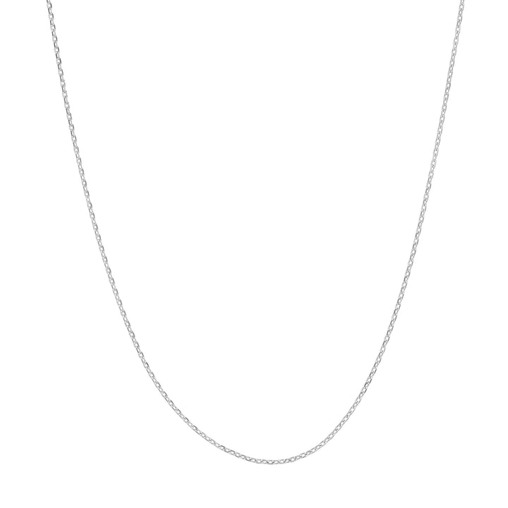 18" 0.65MM DIAMOND-CUT CABLE CHAIN NECKLACE | 10K WHITE GOLD | MZ000369-10B - Brownlee Jewelers