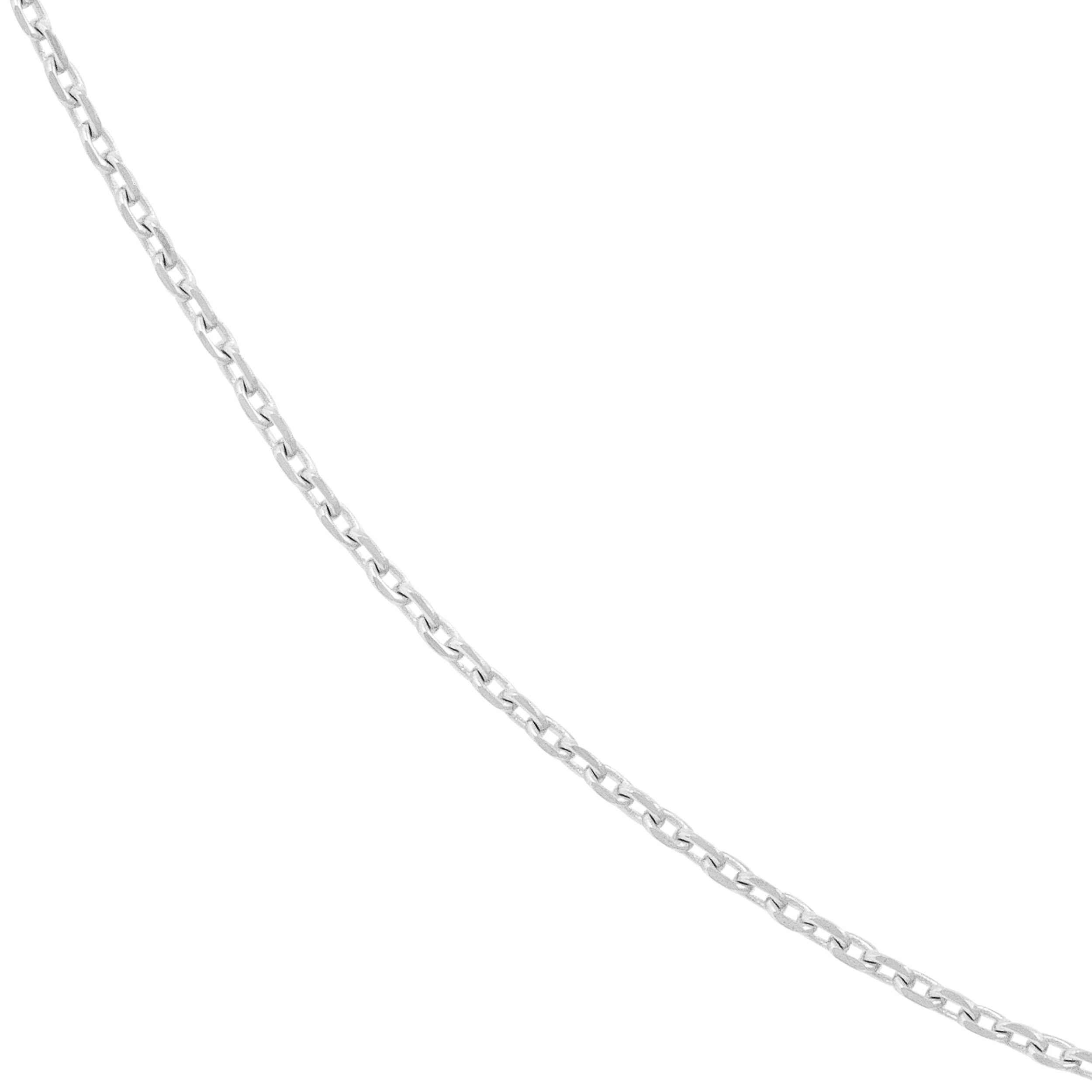 18" 0.65MM DIAMOND-CUT CABLE CHAIN NECKLACE | 10K WHITE GOLD | MZ000369-10B - Brownlee Jewelers