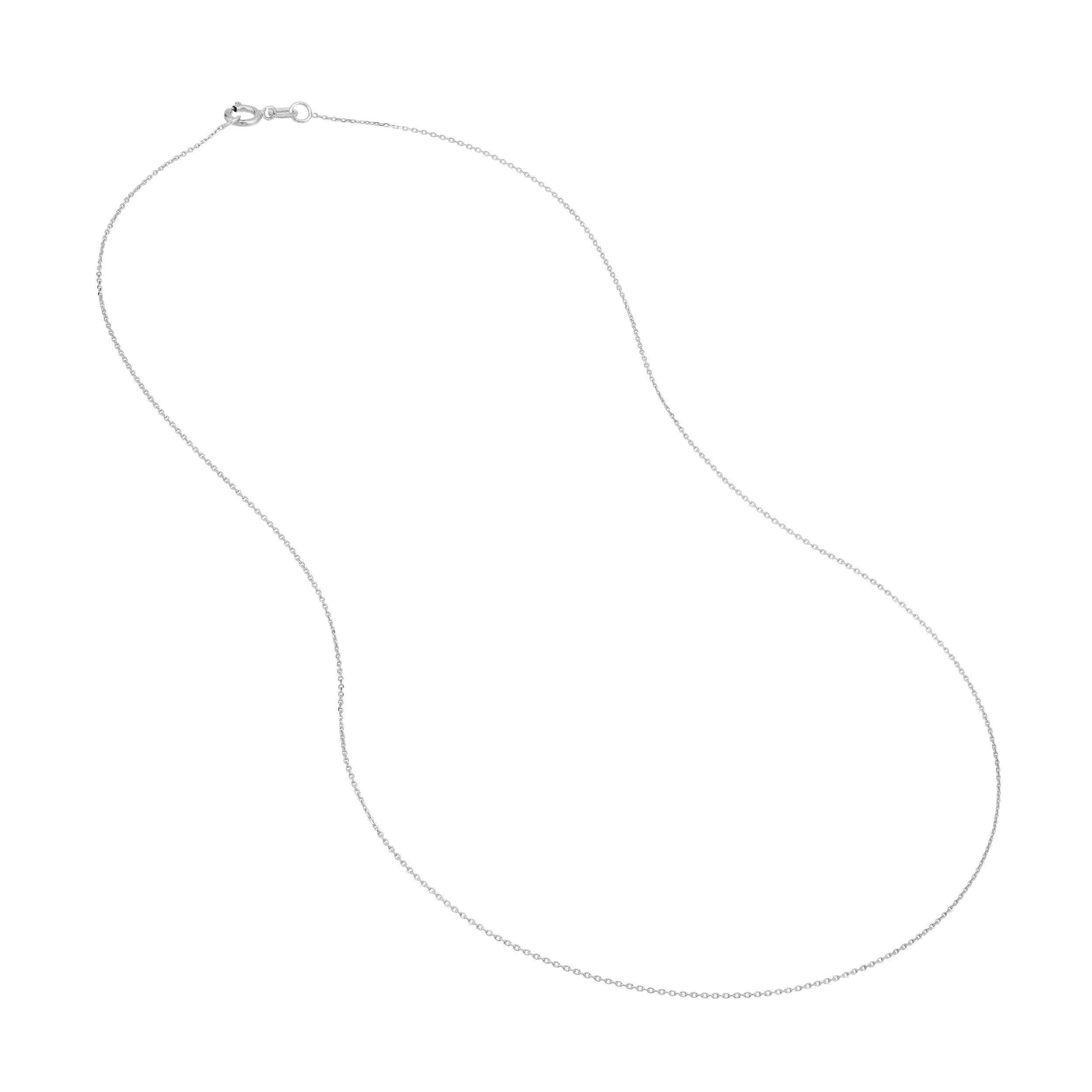 20" 0.65MM DIAMOND-CUT CABLE CHAIN NECKLACE | 10K WHITE GOLD | MZ000369-10B - Brownlee Jewelers