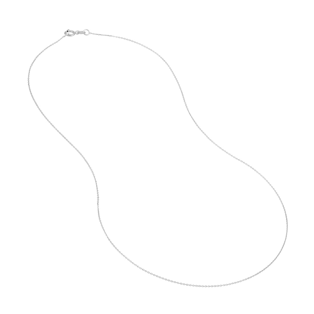 20" 0.65MM DIAMOND-CUT CABLE CHAIN NECKLACE | 10K WHITE GOLD | MZ000369-10B - Brownlee Jewelers