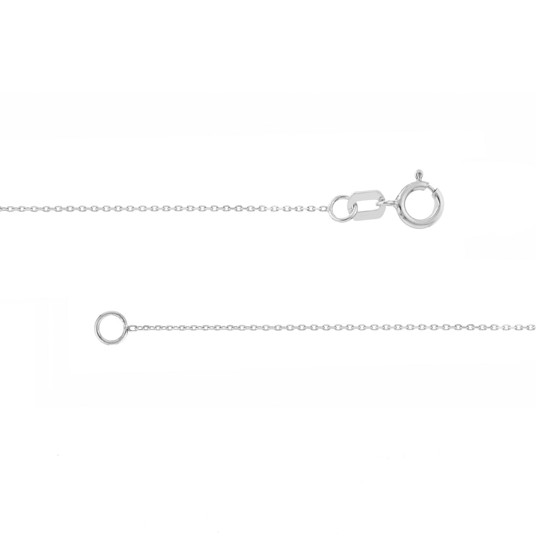 16" 0.65MM DIAMOND-CUT CABLE CHAIN NECKLACE | 10K WHITE GOLD | MZ000369-10B - Brownlee Jewelers