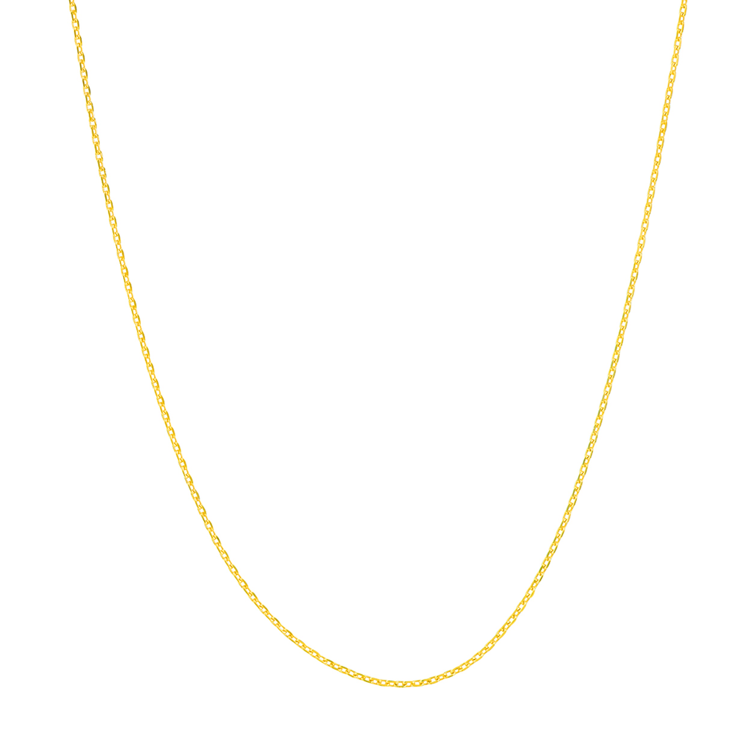 18" 0.65MM DIAMOND-CUT CABLE CHAIN NECKLACE | 10K YELLOW GOLD | MZ000369-10Y - Brownlee Jewelers