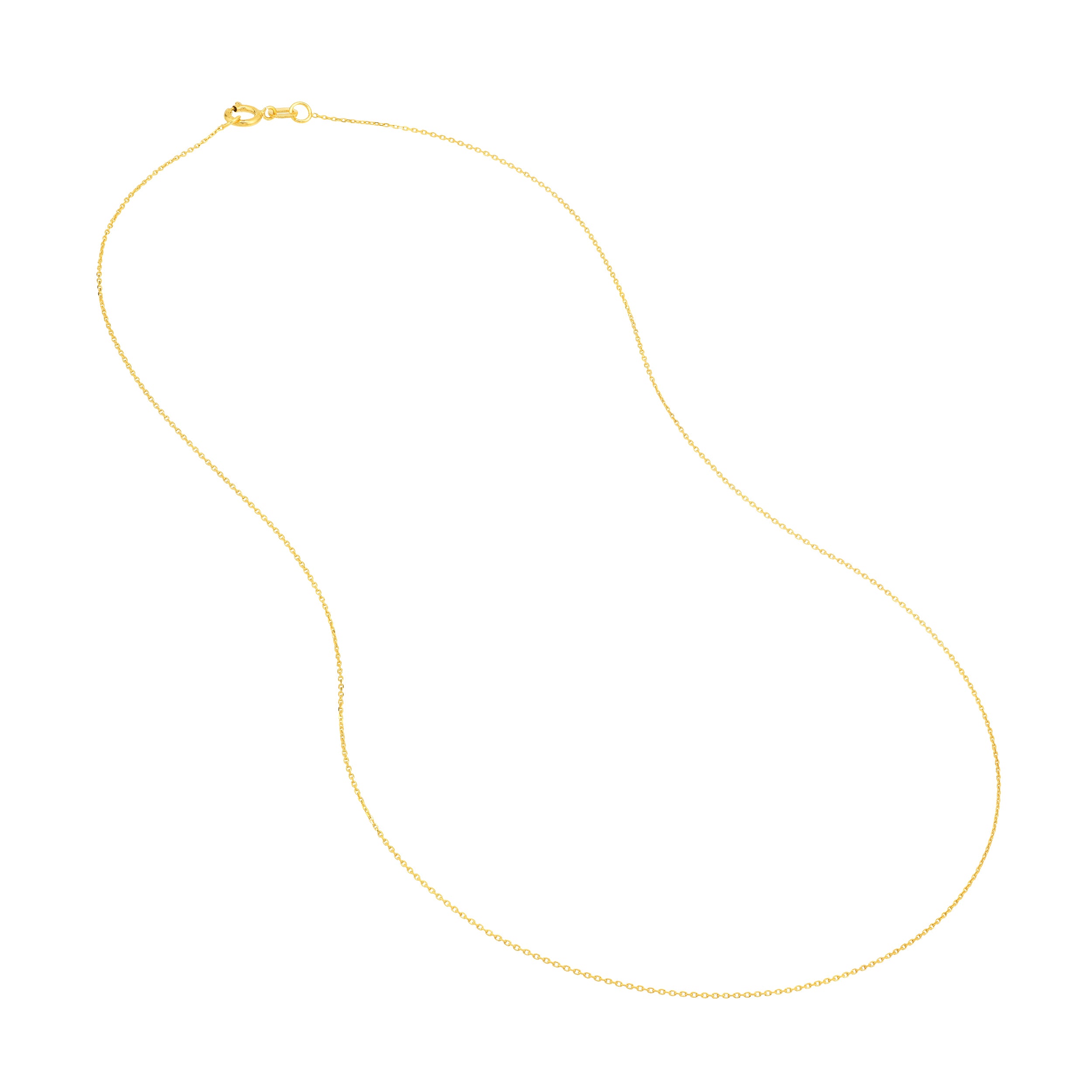 16" 0.65MM DIAMOND-CUT CABLE CHAIN NECKLACE | 10K YELLOW GOLD | MZ000369-10Y - Brownlee Jewelers