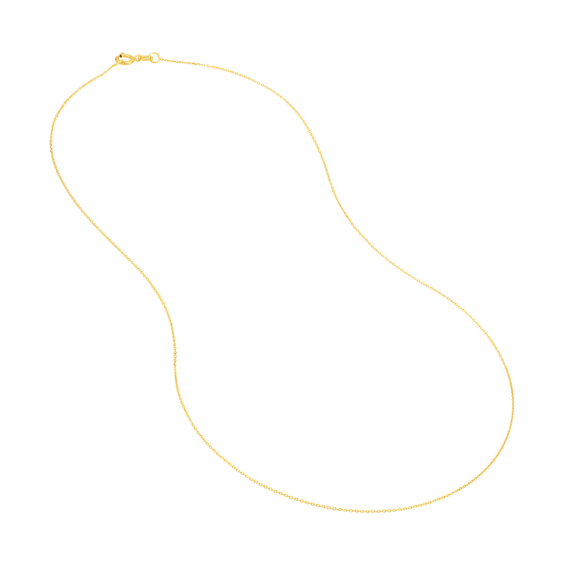 16" 0.65MM DIAMOND-CUT CABLE CHAIN NECKLACE | 10K YELLOW GOLD | MZ000369-10Y - Brownlee Jewelers