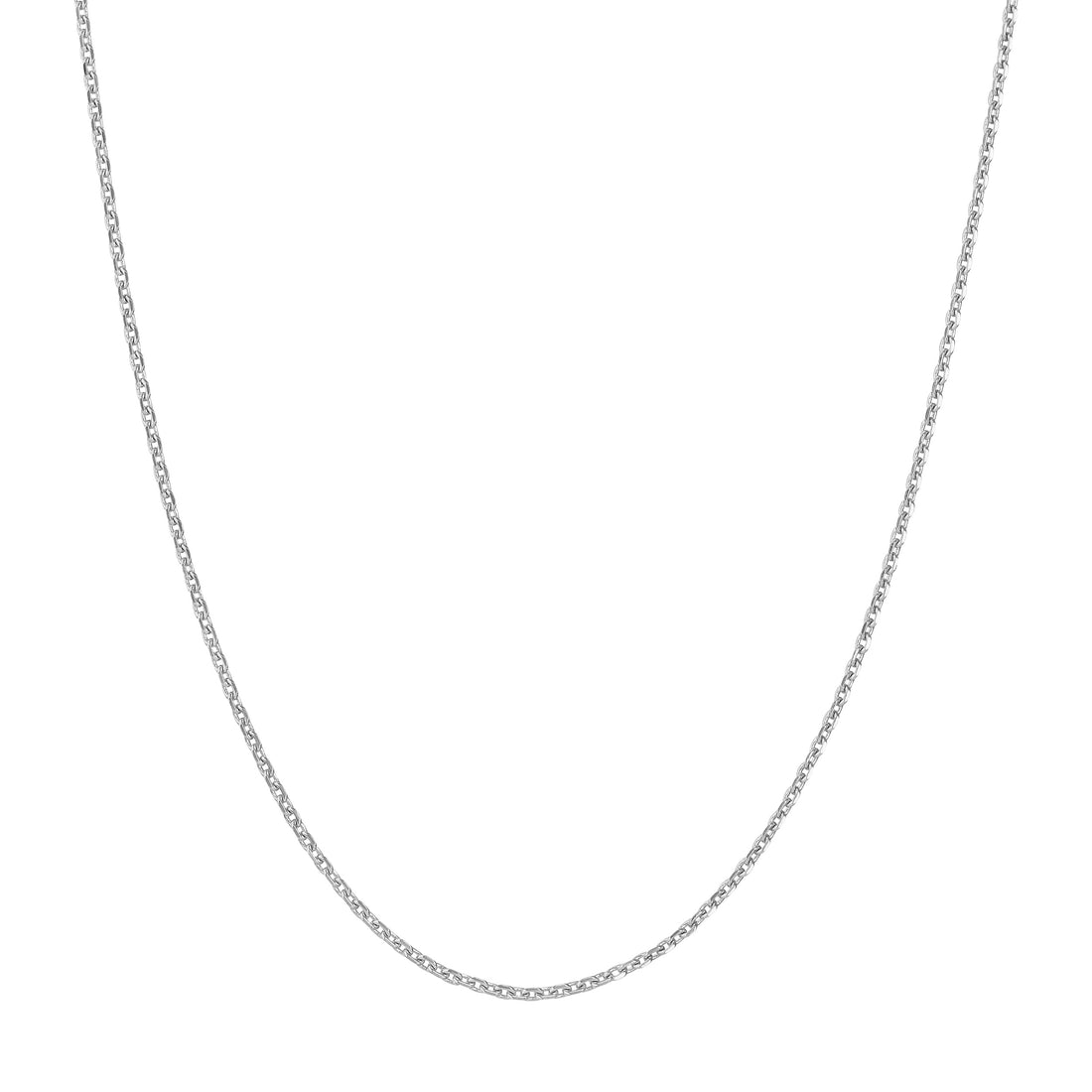 16" 0.8MM DIAMOND-CUT CABLE CHAIN NECKLACE | 10K WHITE GOLD | MZ000373-10B - Brownlee Jewelers