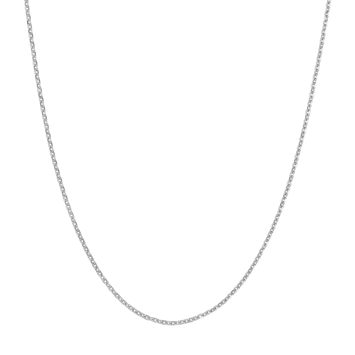 18" 0.8MM DIAMOND-CUT CABLE CHAIN NECKLACE | 10K WHITE GOLD | MZ000373-10B - Brownlee Jewelers