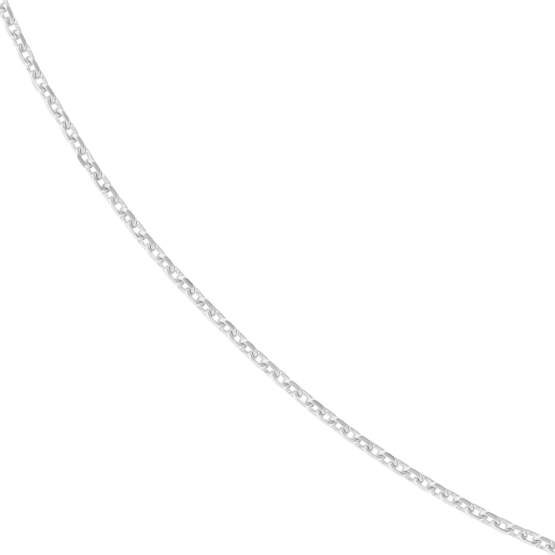 16" 0.8MM DIAMOND-CUT CABLE CHAIN NECKLACE | 10K WHITE GOLD | MZ000373-10B - Brownlee Jewelers