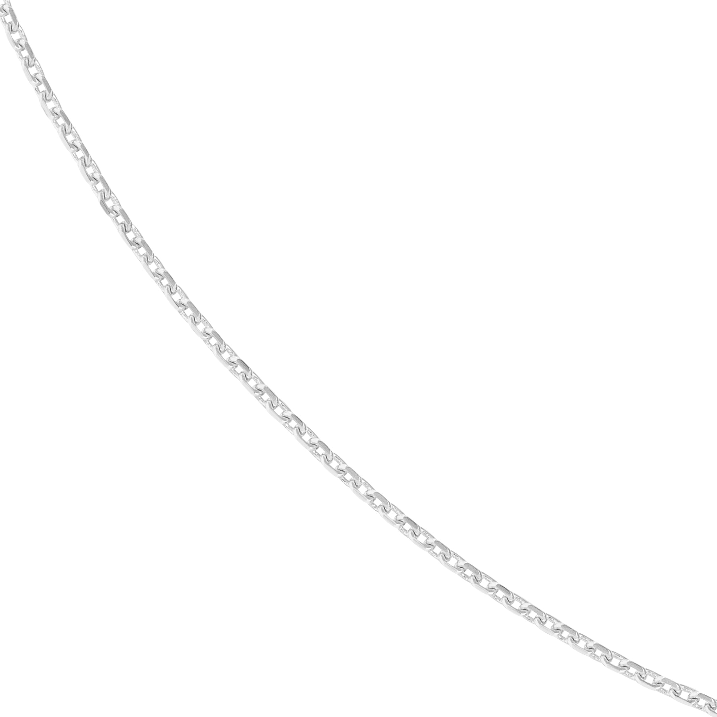18" 0.8MM DIAMOND-CUT CABLE CHAIN NECKLACE | 10K WHITE GOLD | MZ000373-10B - Brownlee Jewelers