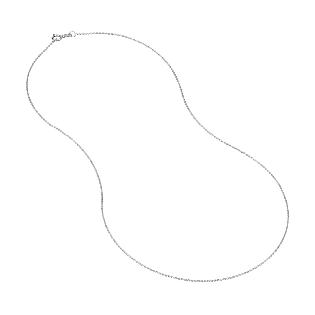 16" 0.8MM DIAMOND-CUT CABLE CHAIN NECKLACE | 10K WHITE GOLD | MZ000373-10B - Brownlee Jewelers