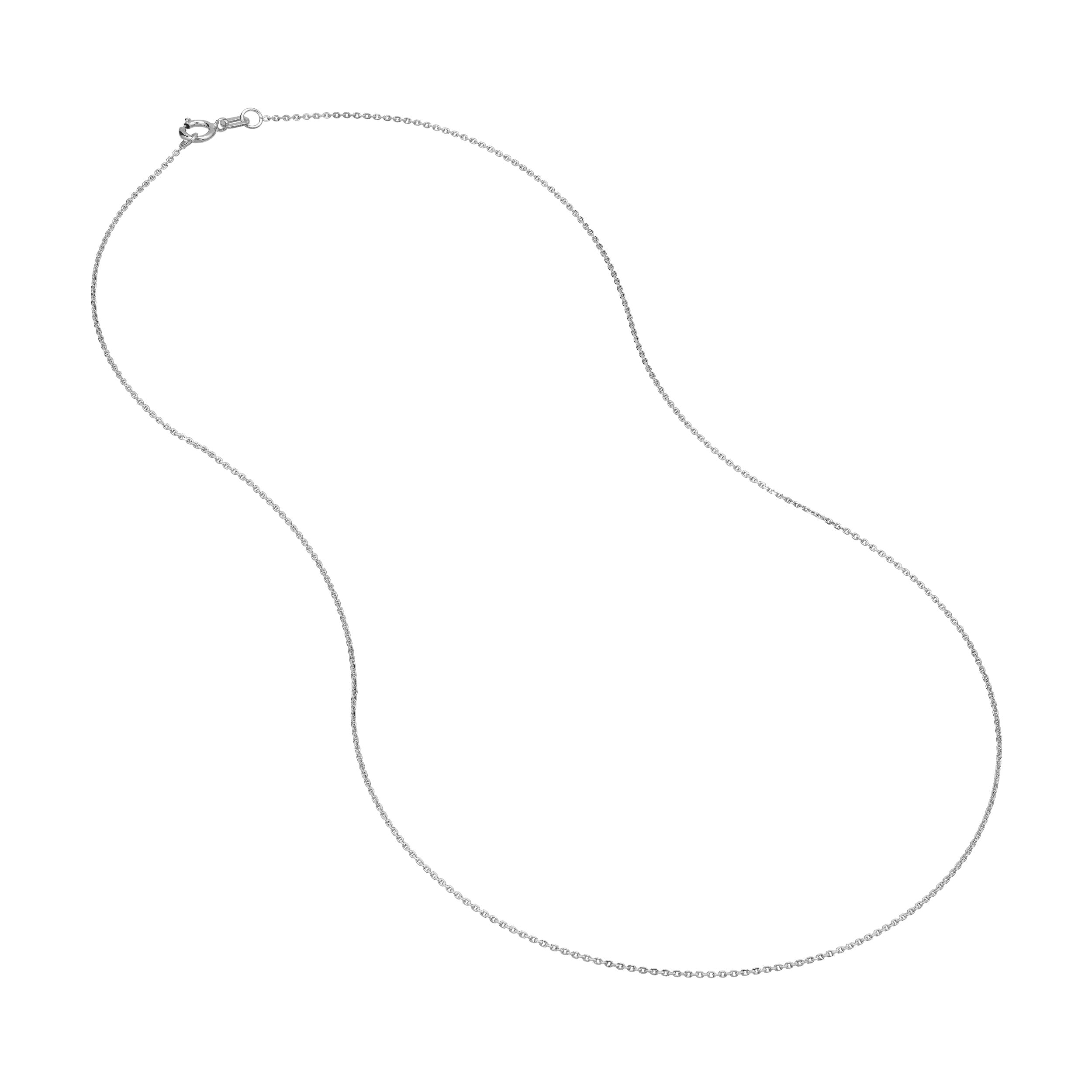 20" 0.8MM DIAMOND-CUT CABLE CHAIN NECKLACE | 10K WHITE GOLD | MZ000373-10B - Brownlee Jewelers