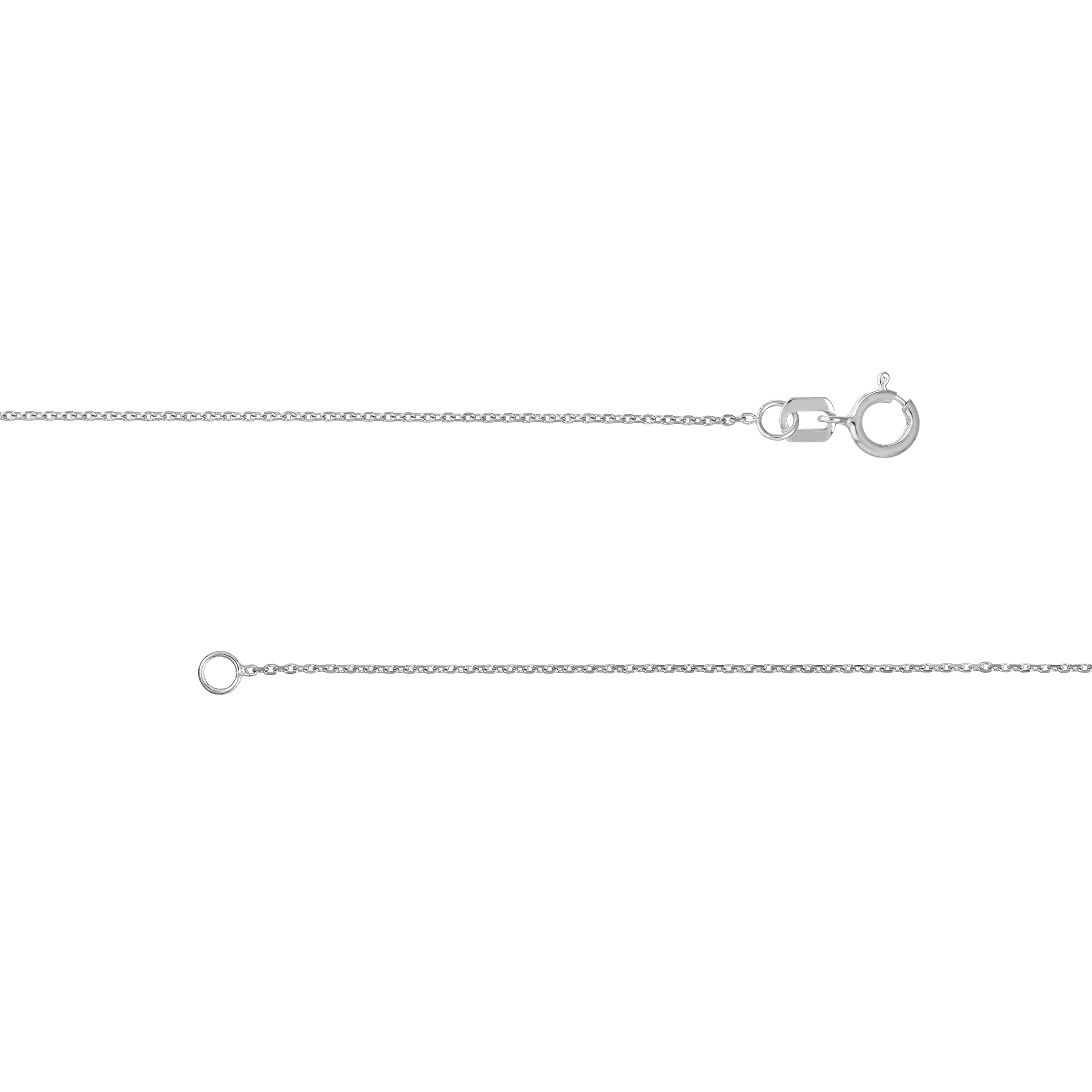16" 0.8MM DIAMOND-CUT CABLE CHAIN NECKLACE | 10K WHITE GOLD | MZ000373-10B - Brownlee Jewelers