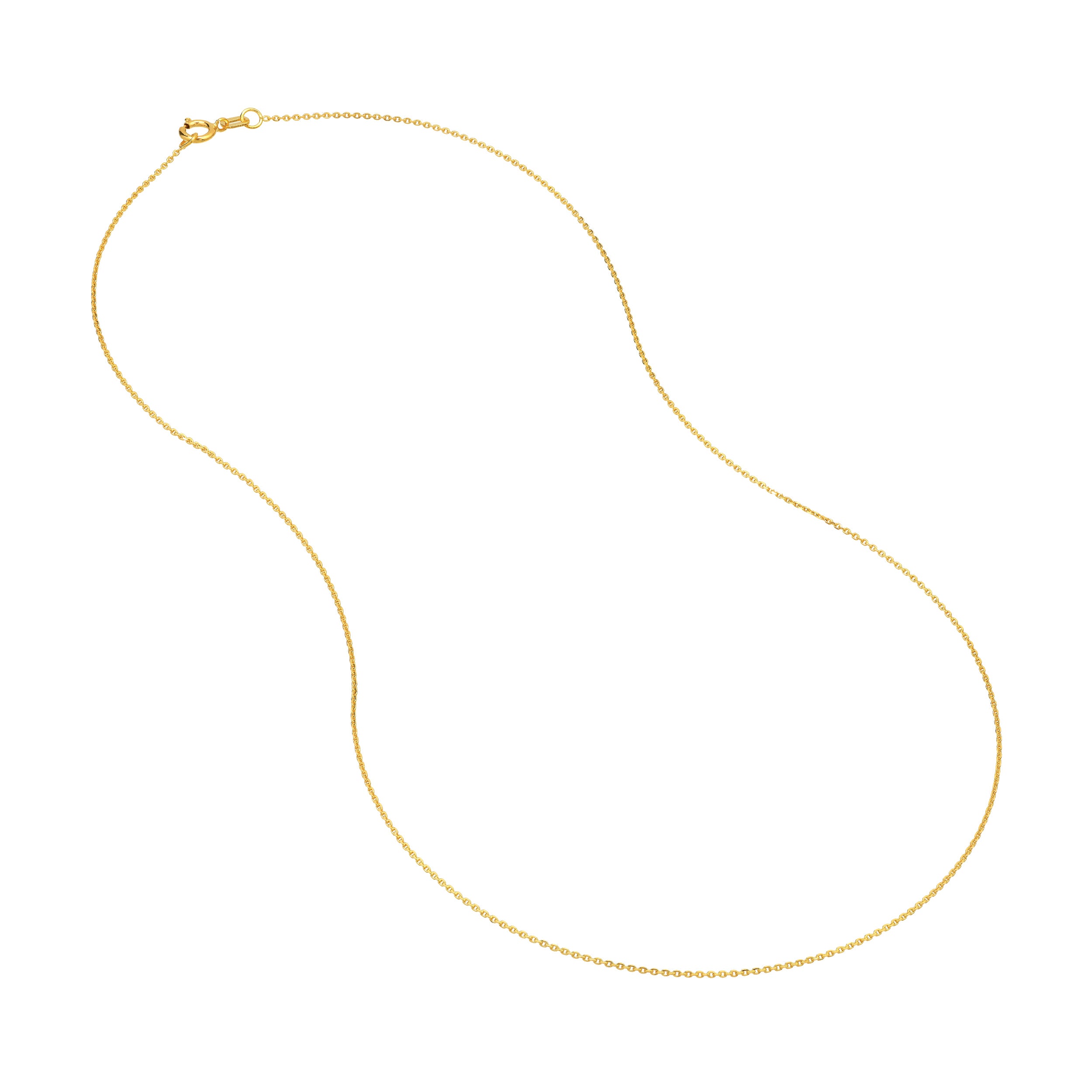 16" 0.8MM DIAMOND-CUT CABLE CHAIN NECKLACE | 10K YELLOW GOLD | MZ000373-10Y - Brownlee Jewelers