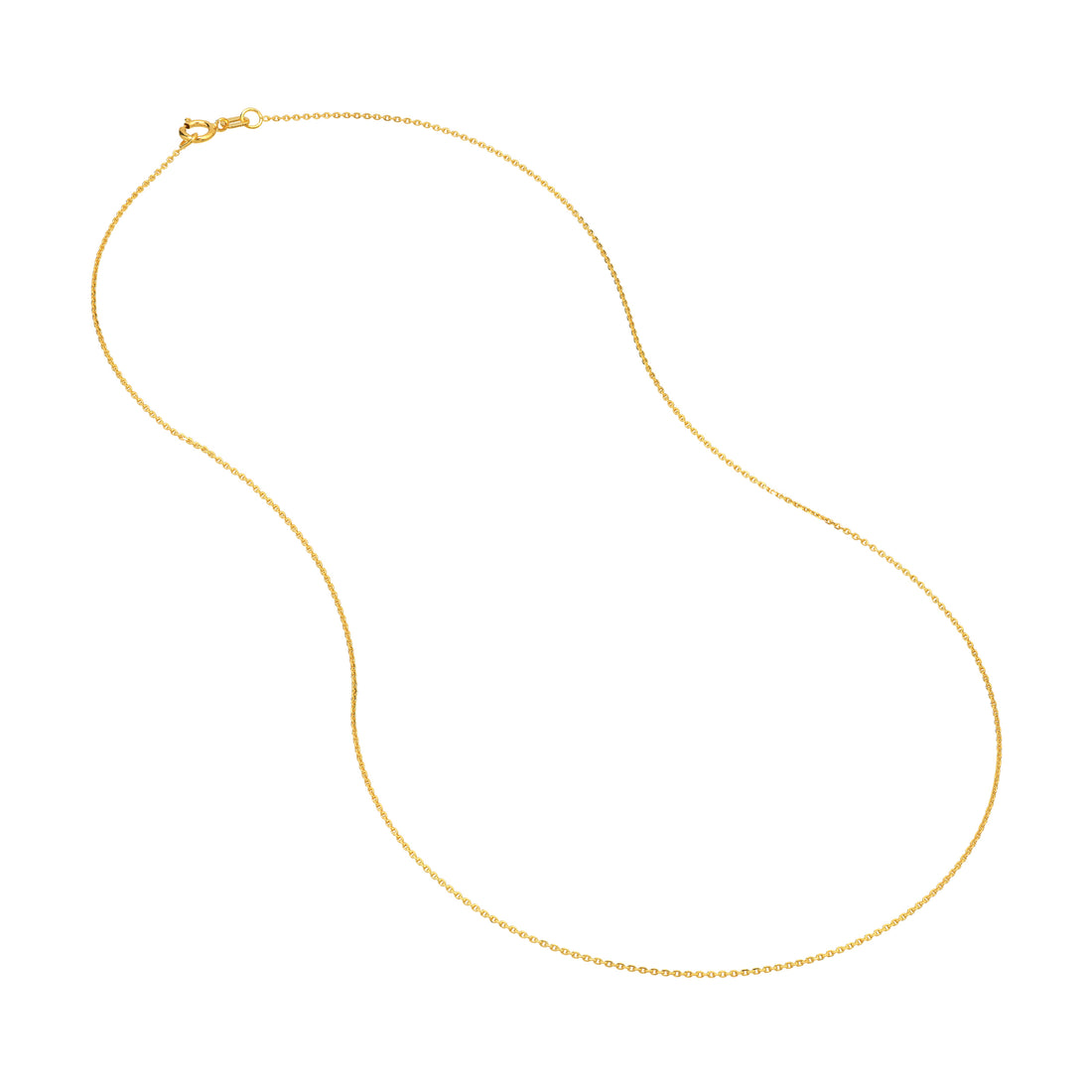 16" 0.8MM DIAMOND-CUT CABLE CHAIN NECKLACE | 10K YELLOW GOLD | MZ000373-10Y - Brownlee Jewelers