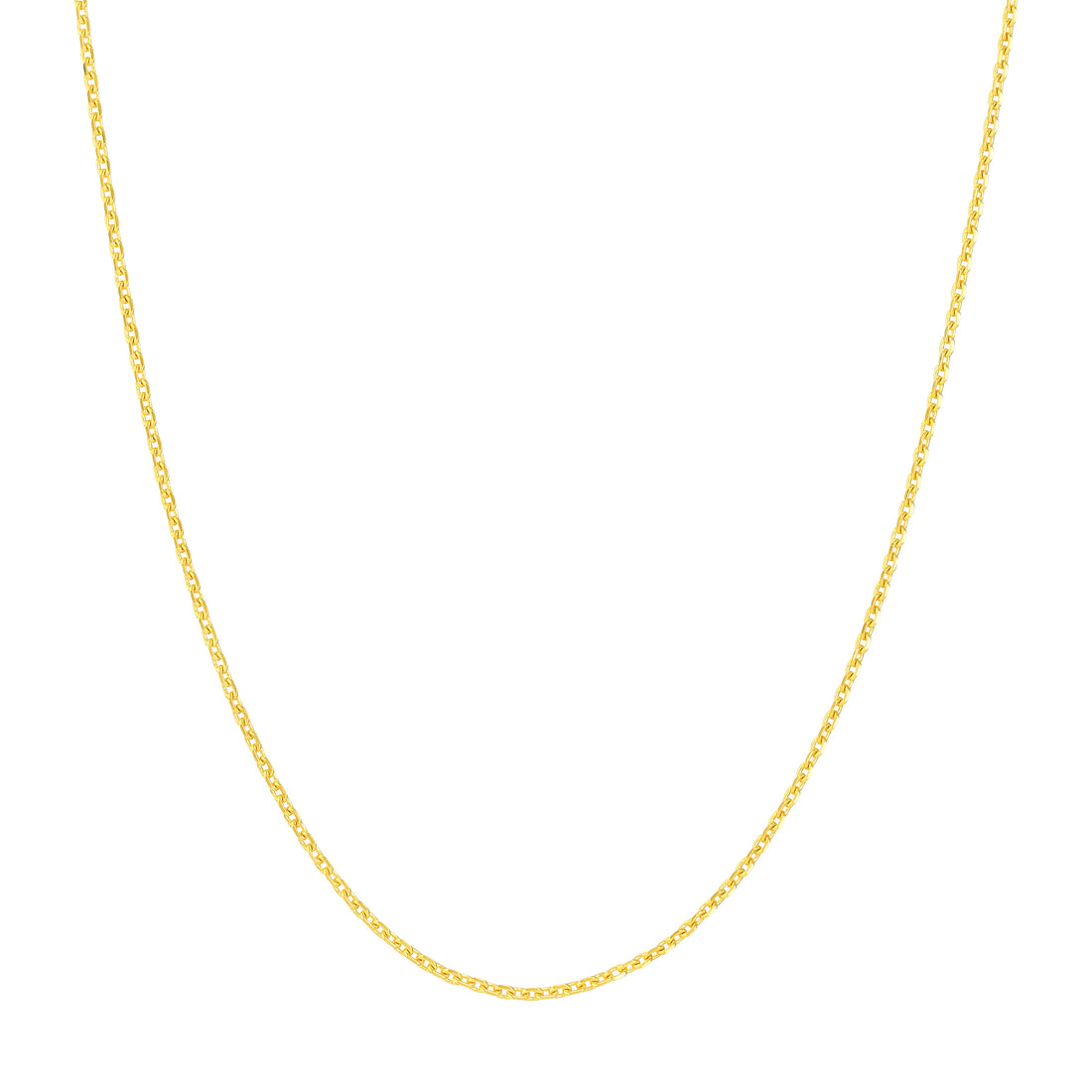 20" 0.8MM DIAMOND-CUT CABLE CHAIN NECKLACE | 10K YELLOW GOLD | MZ000373-10Y - Brownlee Jewelers