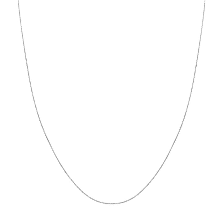 18" 0.8MM DIAMOND-CUT CABLE CHAIN NECKLACE | 10K WHITE GOLD | MZ000374-10B - Brownlee Jewelers