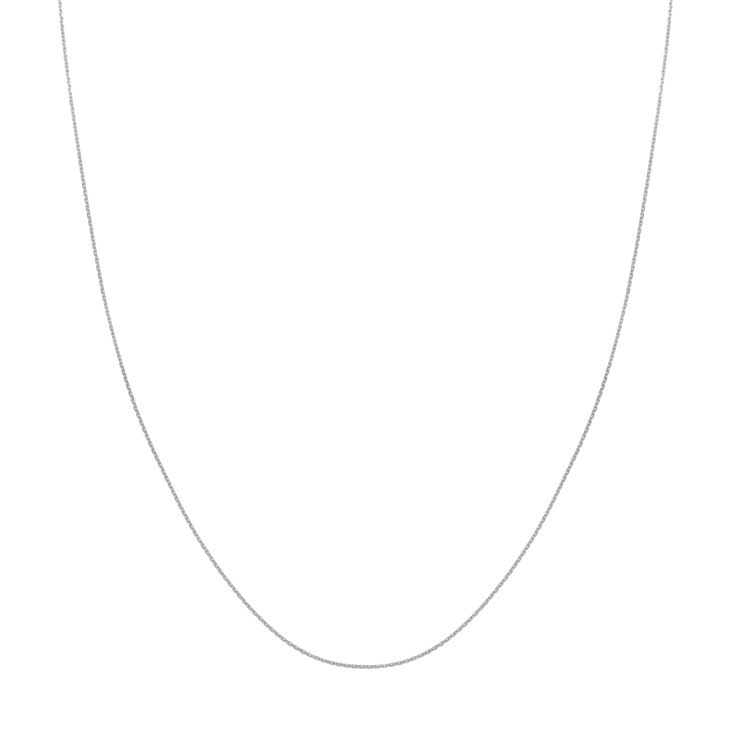 20" 0.8MM DIAMOND-CUT CABLE CHAIN NECKLACE | 10K WHITE GOLD | MZ000374-10B - Brownlee Jewelers