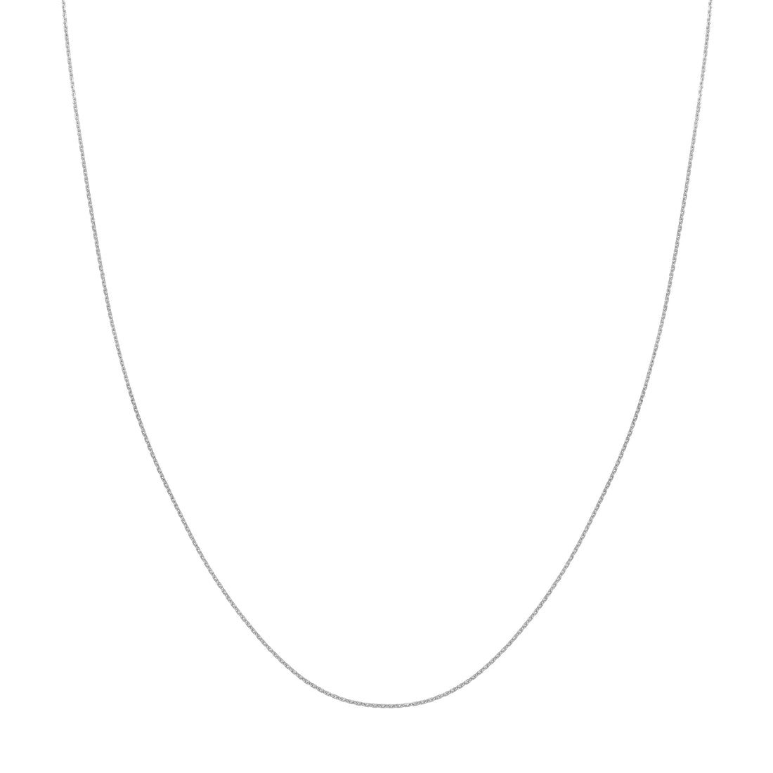 20" 0.8MM DIAMOND-CUT CABLE CHAIN NECKLACE | 10K WHITE GOLD | MZ000374-10B - Brownlee Jewelers