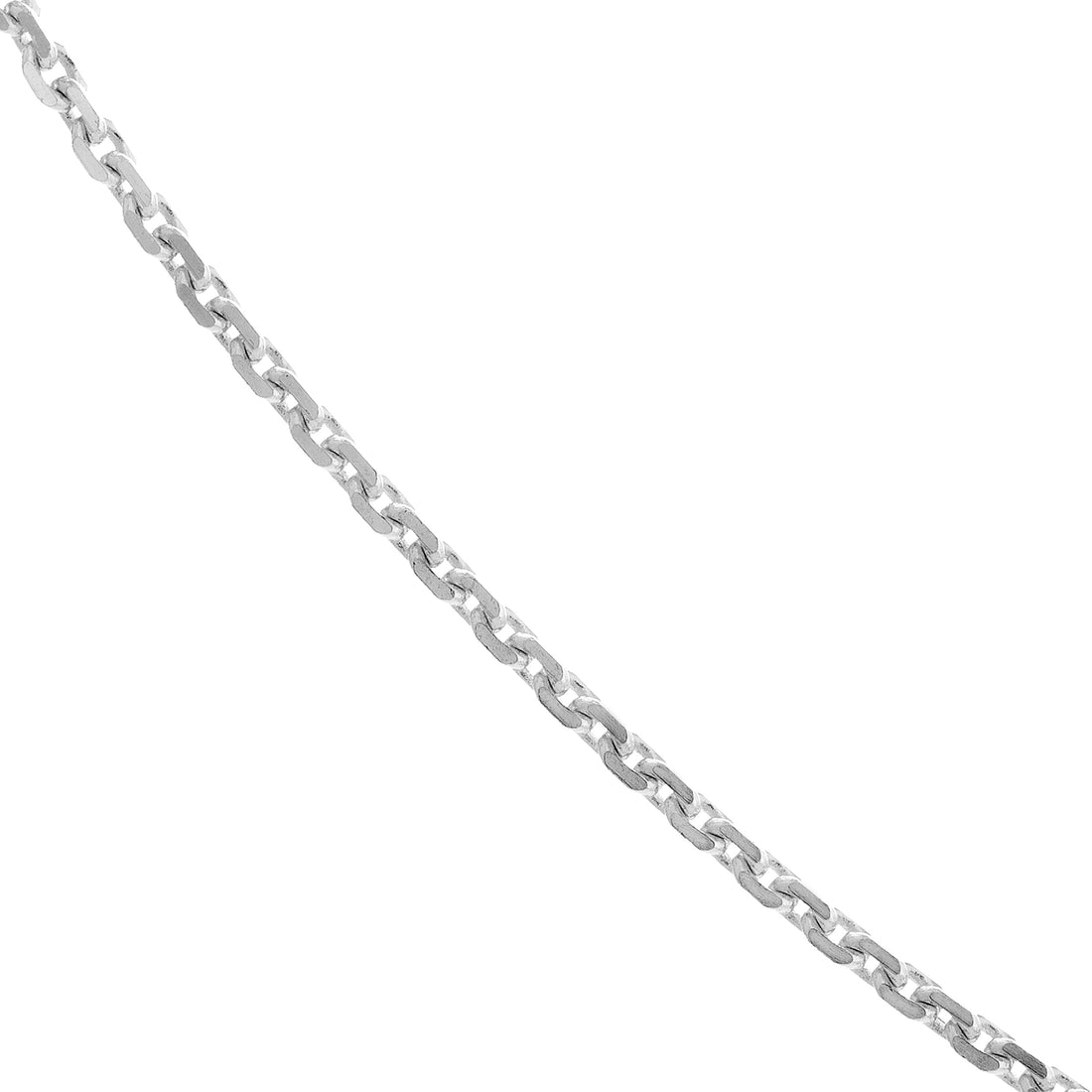 18" 0.8MM DIAMOND-CUT CABLE CHAIN NECKLACE | 10K WHITE GOLD | MZ000374-10B - Brownlee Jewelers